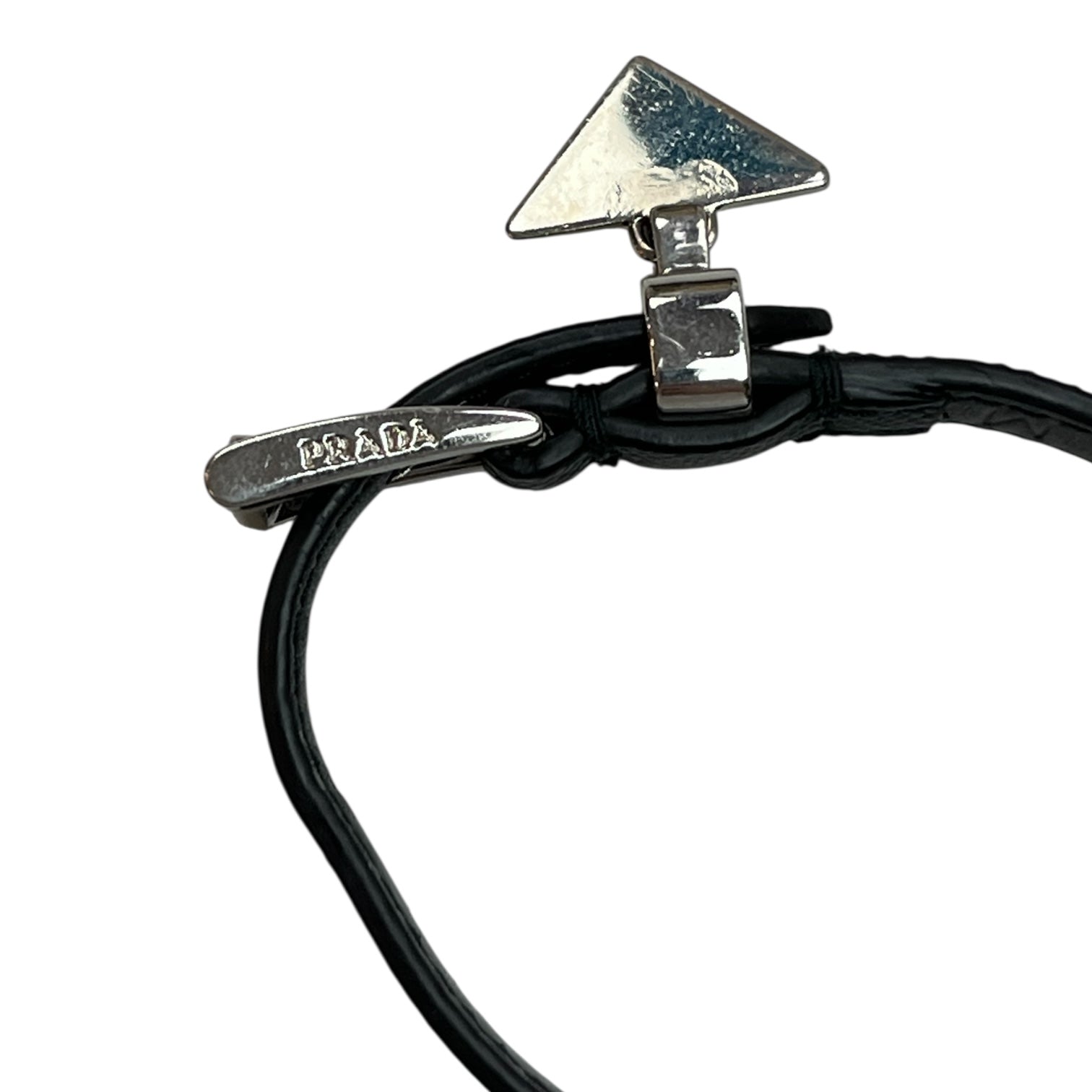 Prada Triangolo Bracelet Black