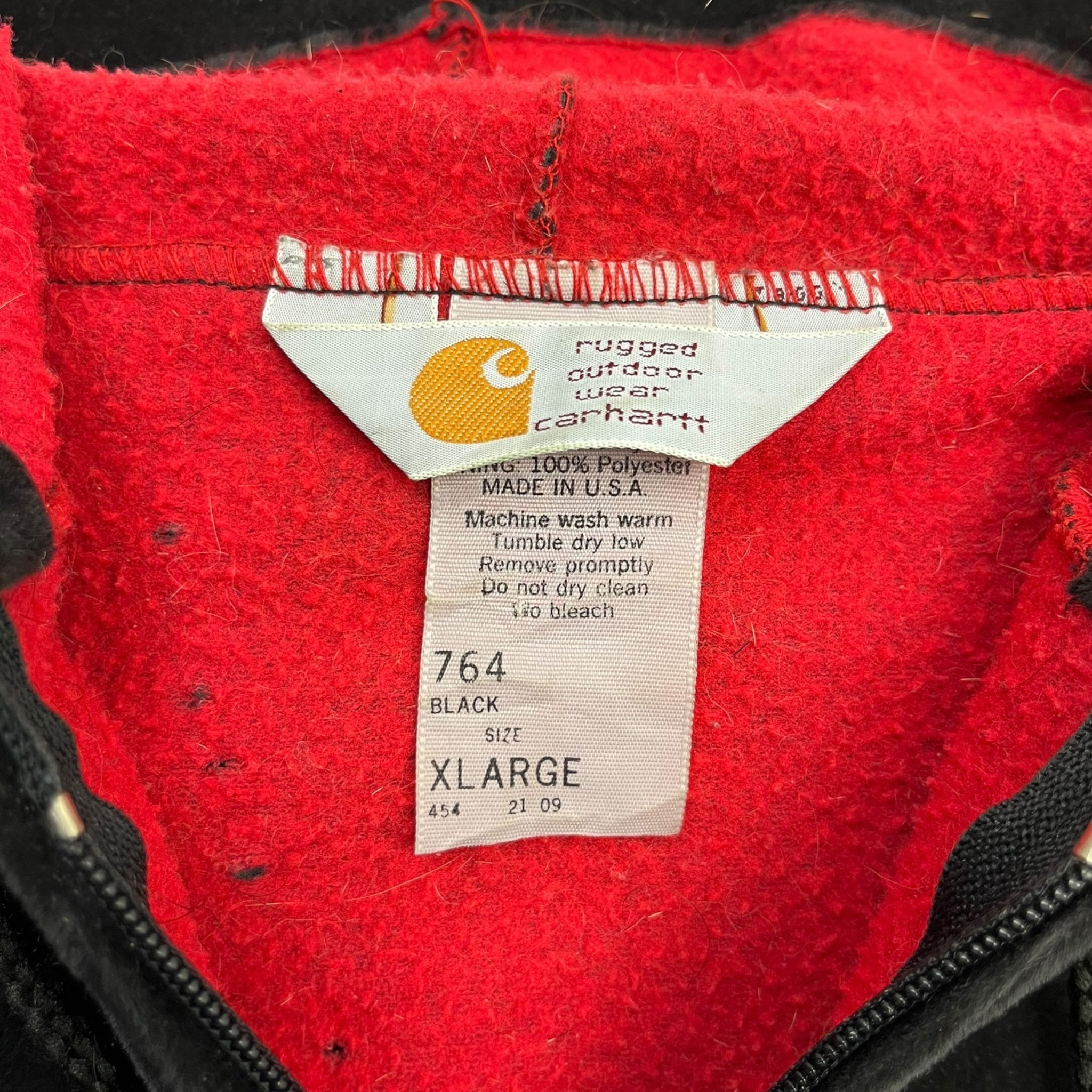 Vintage Carhartt Velour Zip Hoodie Black