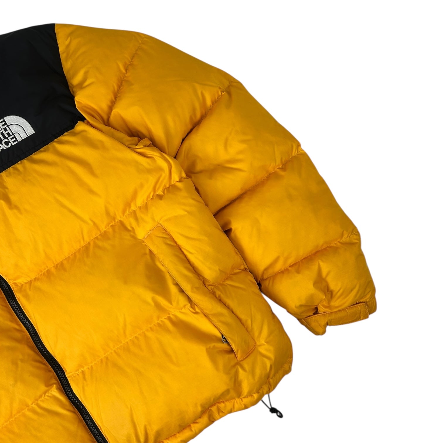 Vintage Women's The North Face 700 Fill Nuptse Jacket Black/Yellow