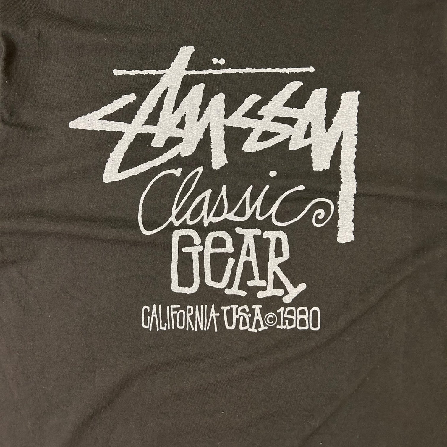 Stussy Classic Gear Pigment Dyed T-Shirt Black