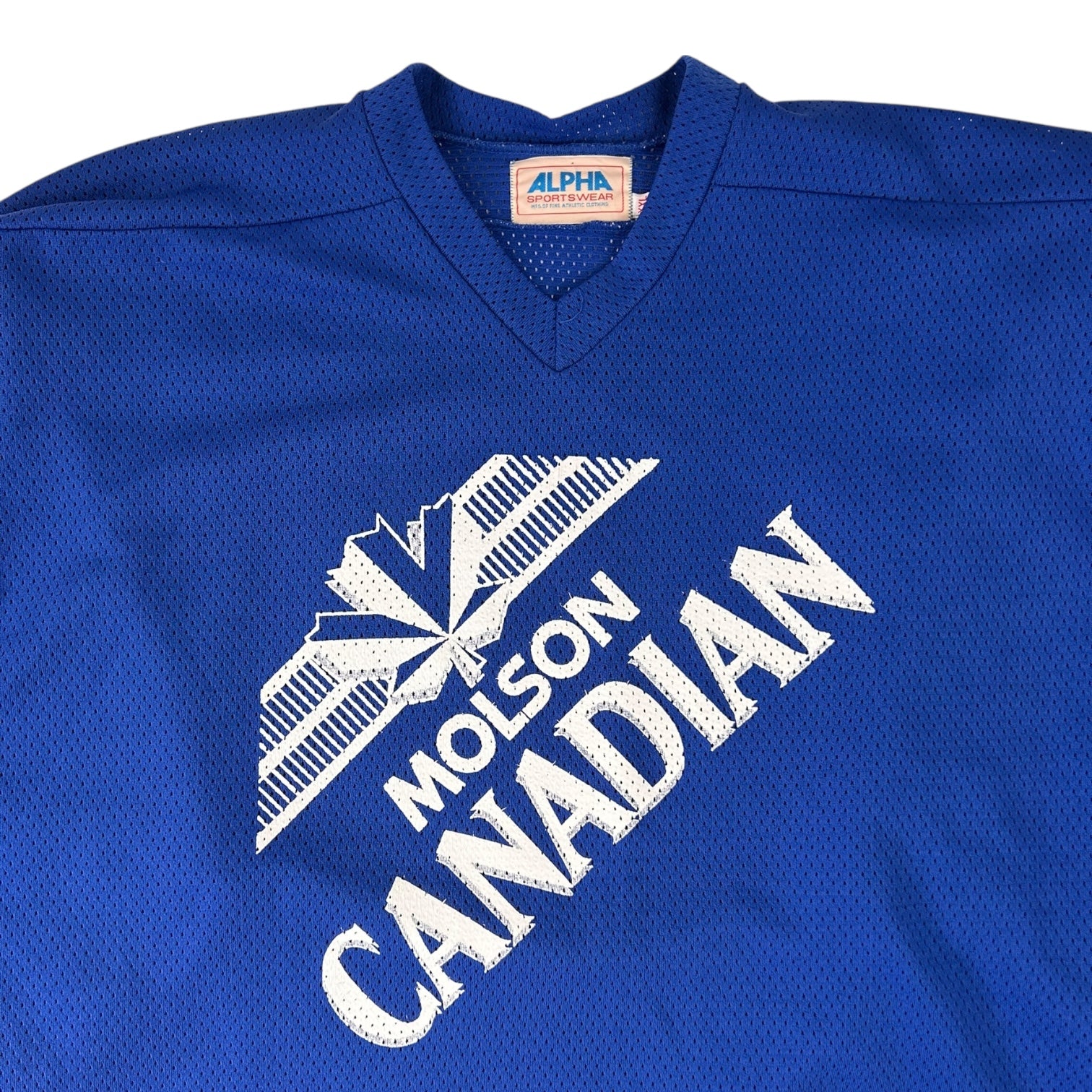 Vintage Molson Canadian Hockey Jersey Blue