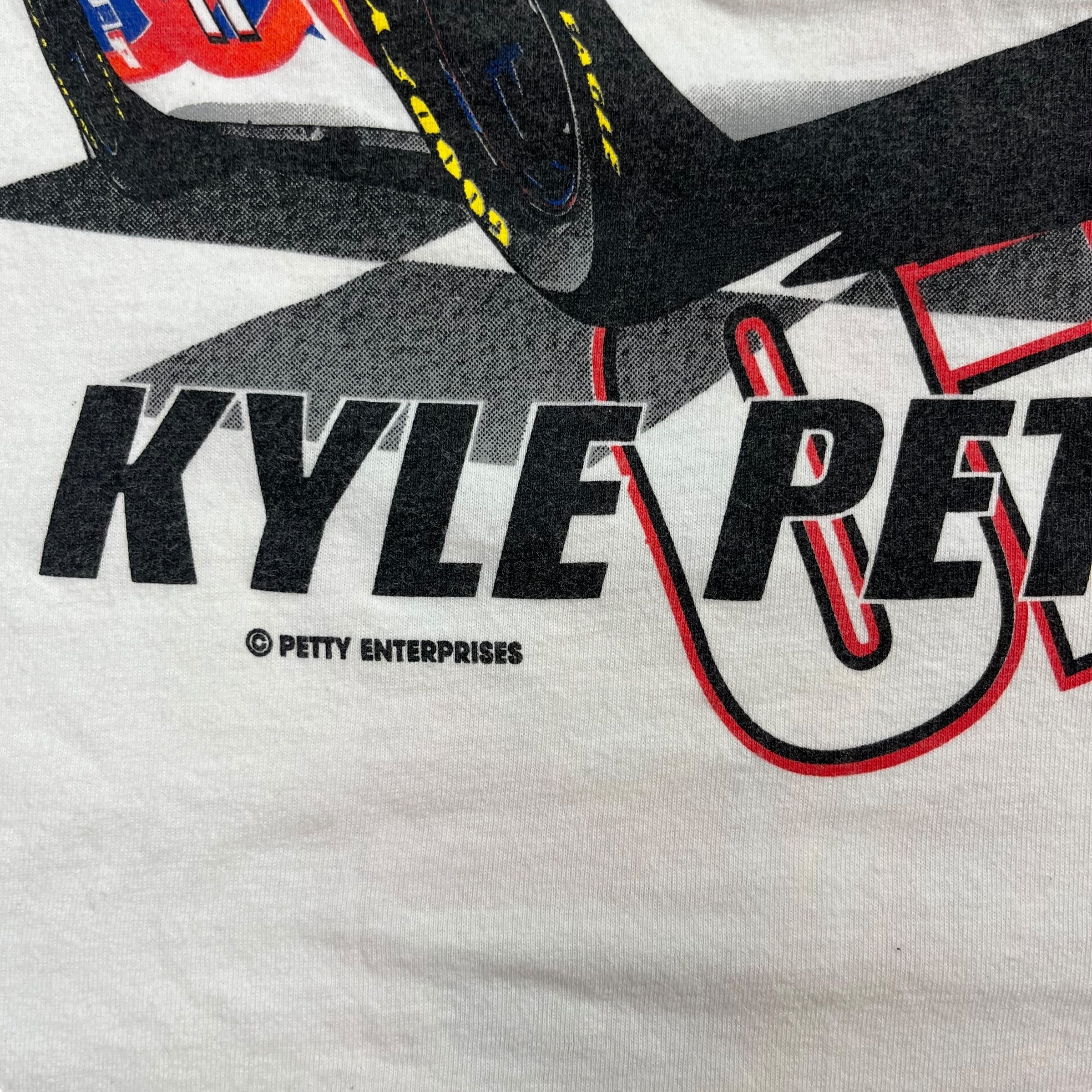 Vintage Kyle Petty Hot Wheelz Racing Tee White