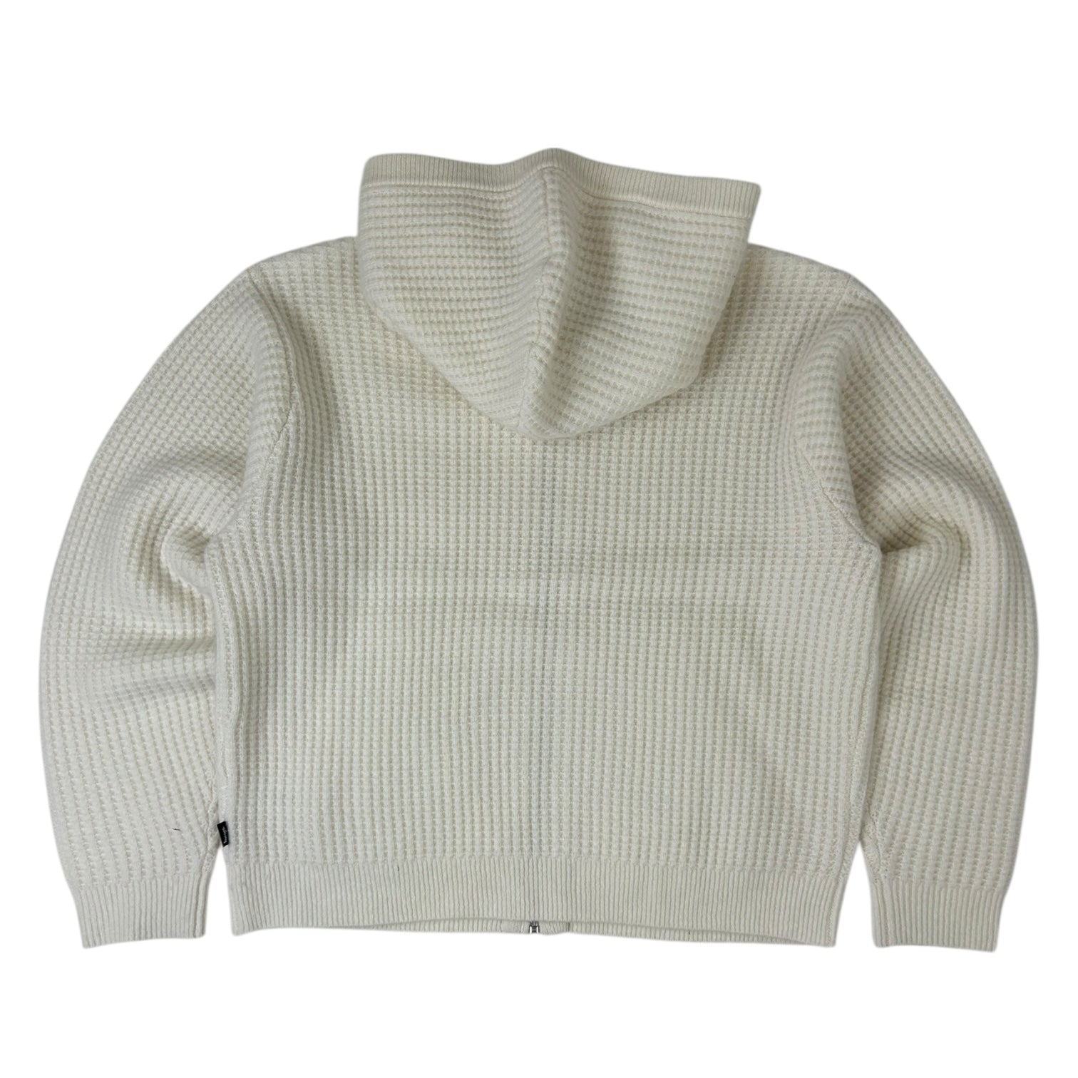 Stussy Cashmere Zip Up Hoodie White