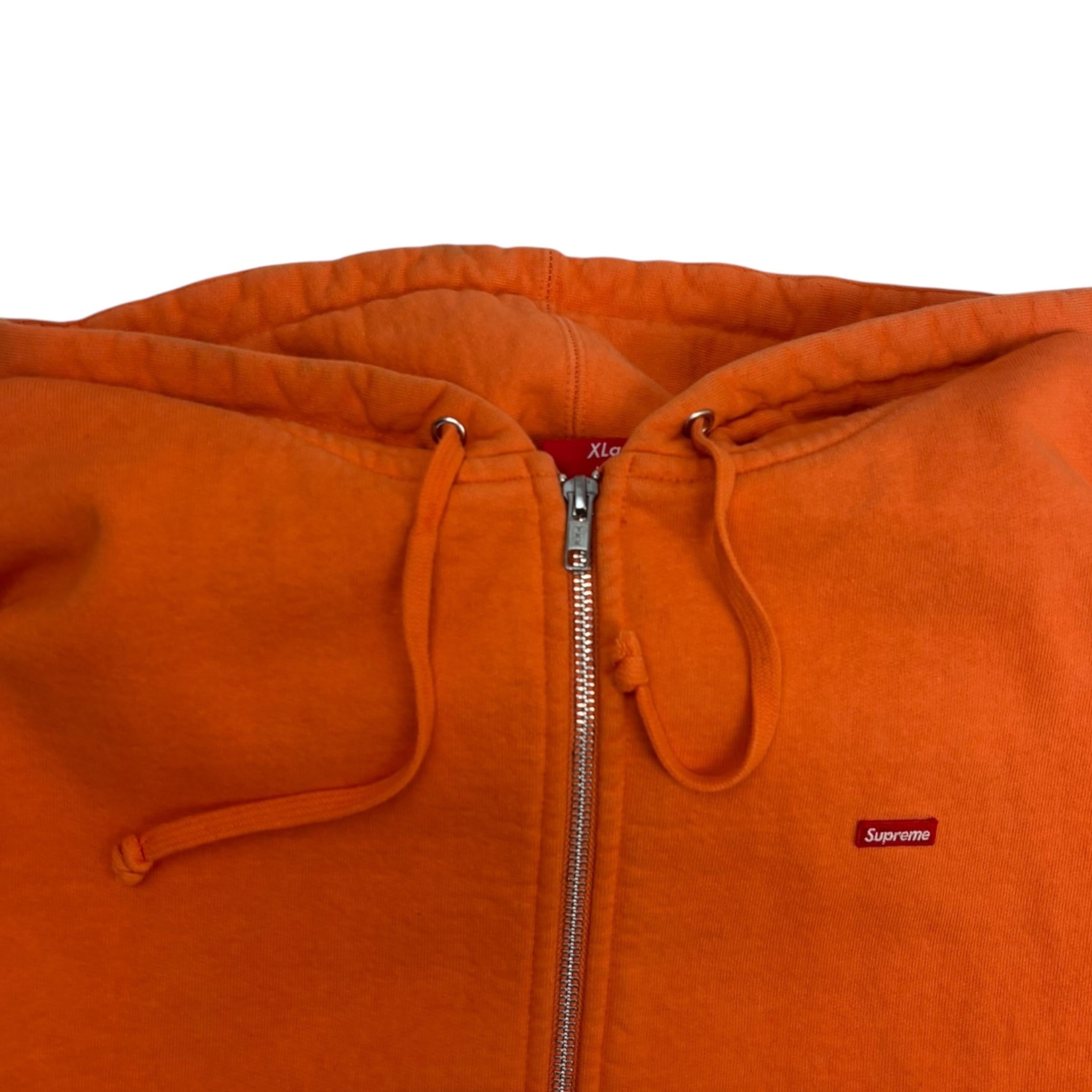 Supreme Small Box Zip-Up Hoodie Orange
