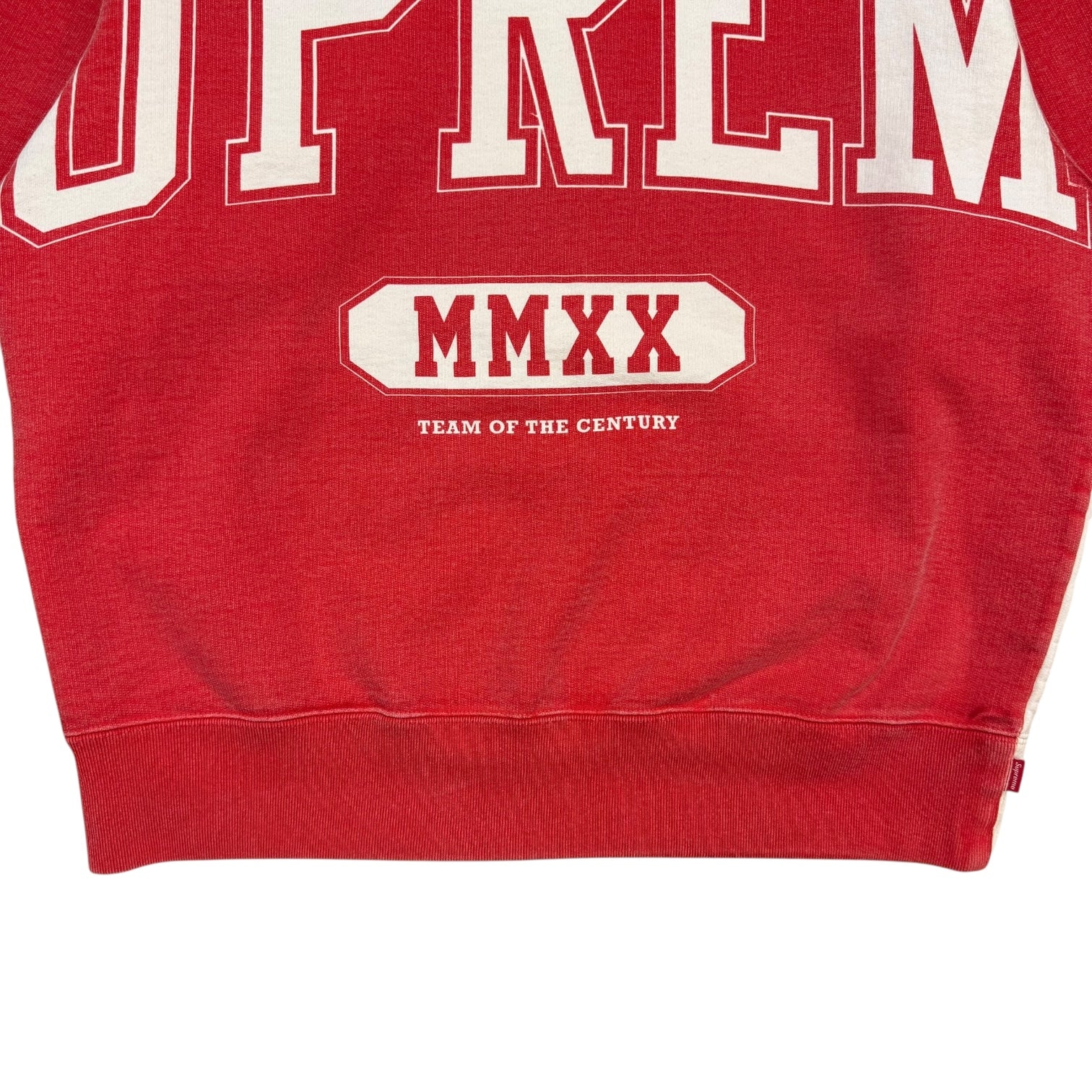 Supreme Overprint Crewneck Red/White
