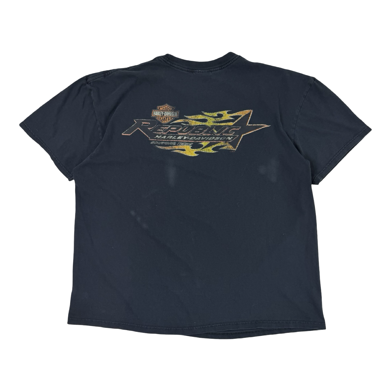 Vintage Harley Davidson Ride Hard or Stay Home T-Shirt Black