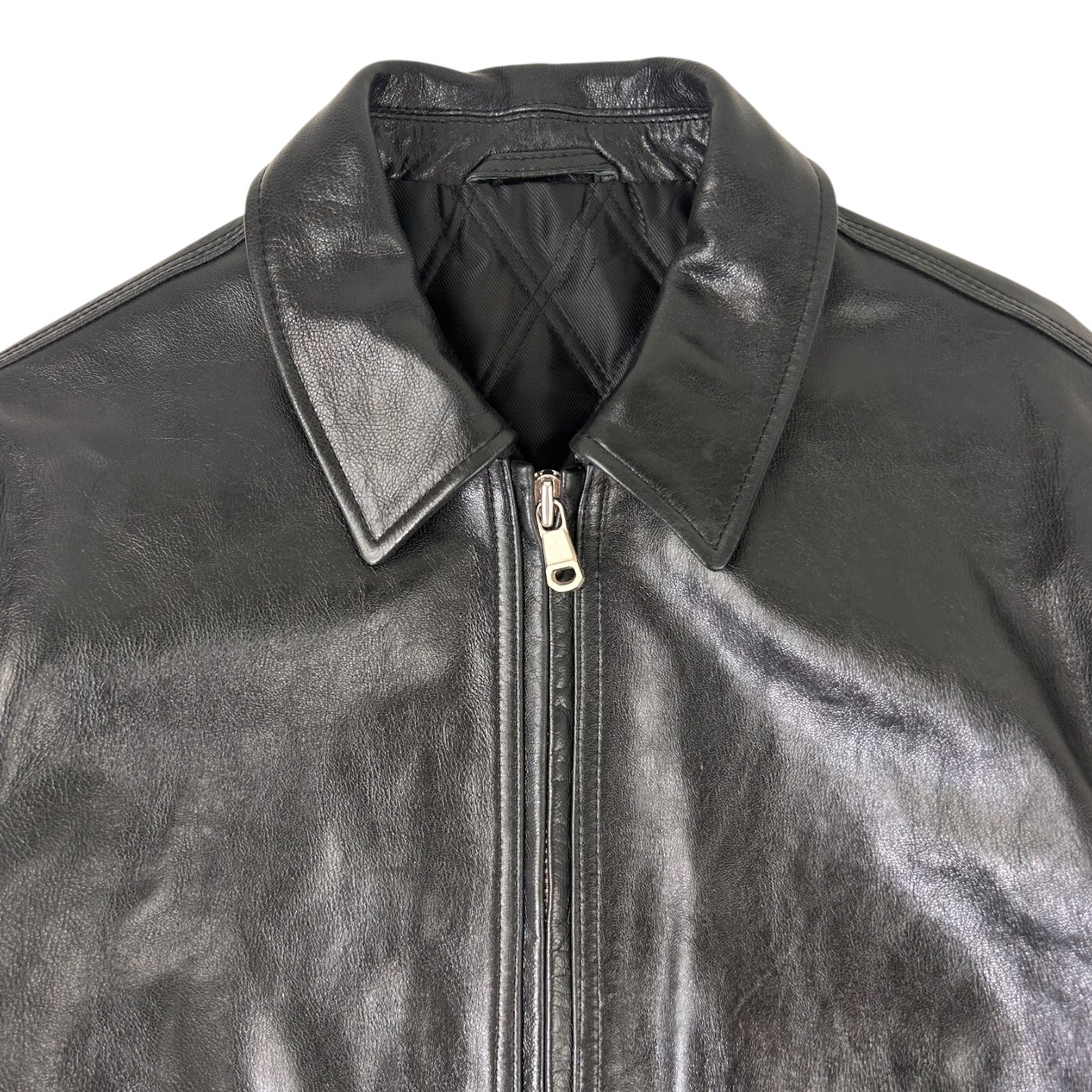 Stussy Garage Leather Jacket Black