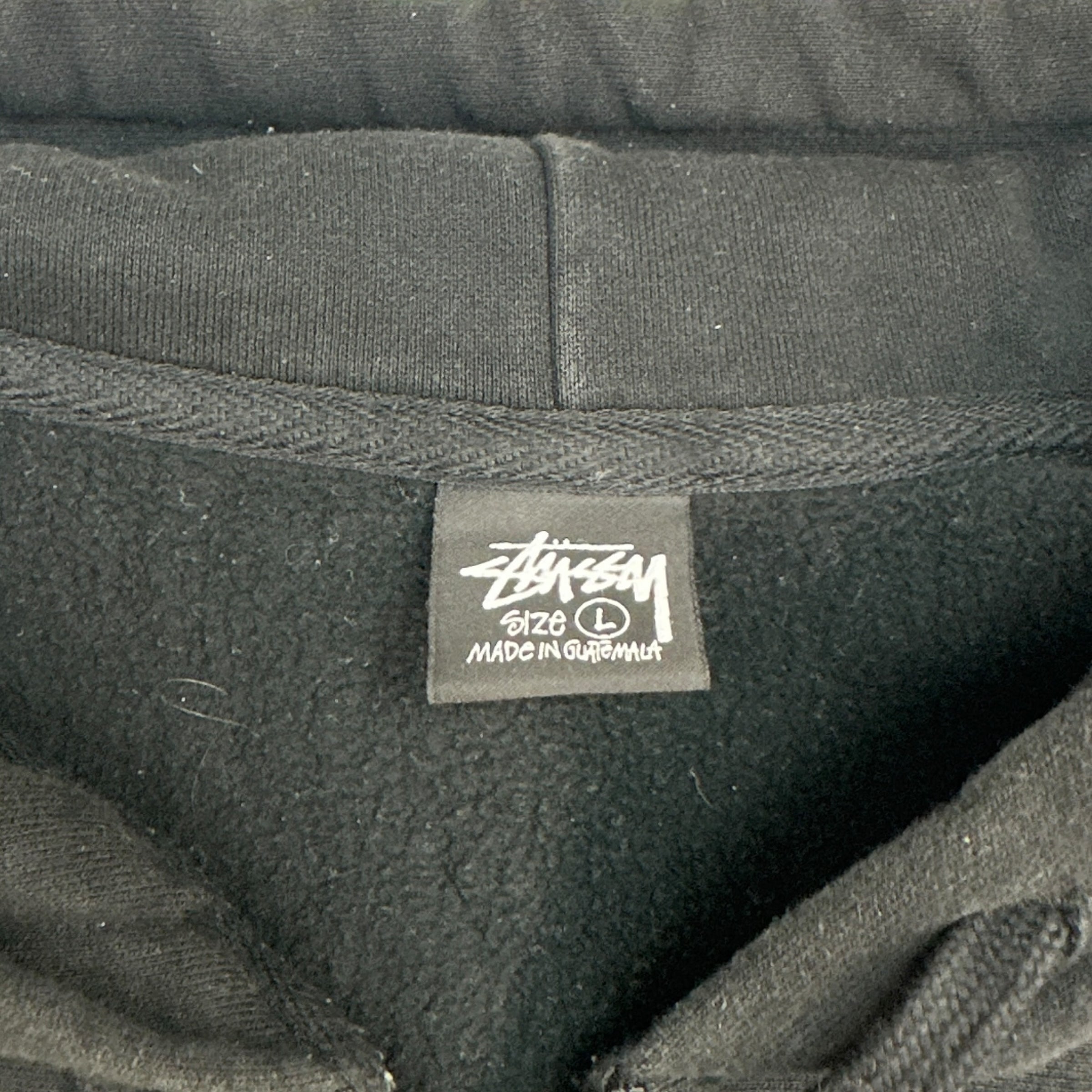 Stussy Classic Logo Zip Up Hoodie Black