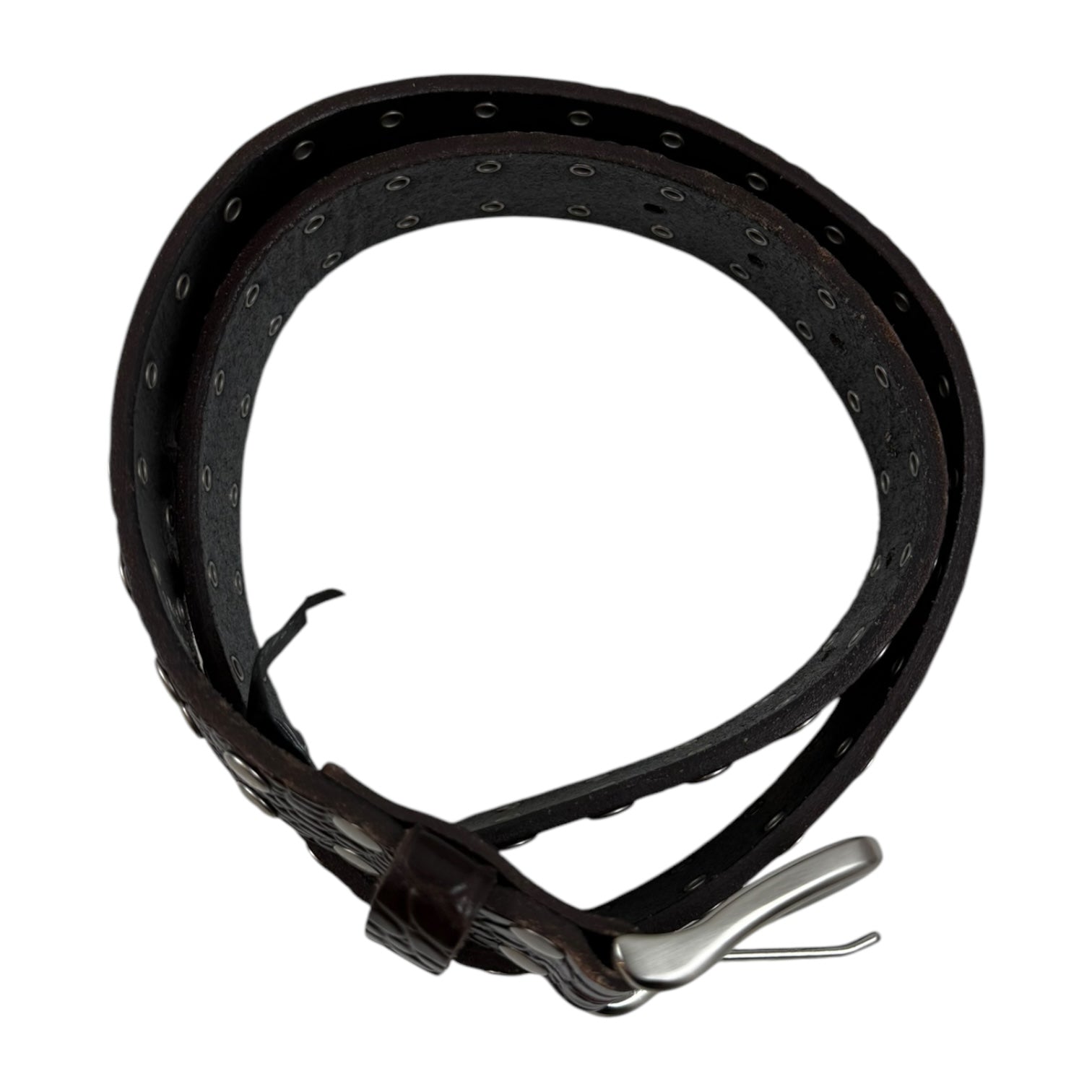 Stüssy 8 Ball Studded Belt Brown