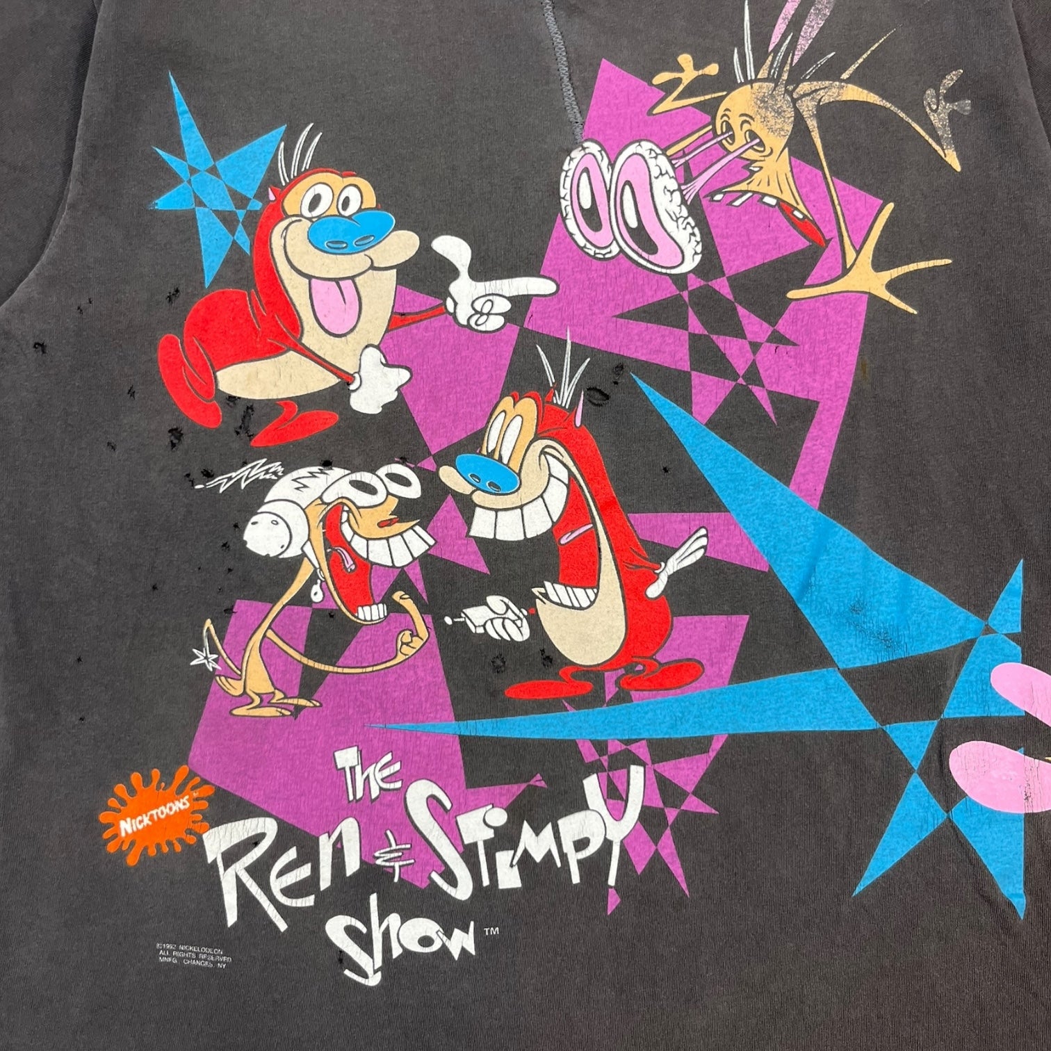 Vintage Ren & Stimpy Show Tee Faded Black