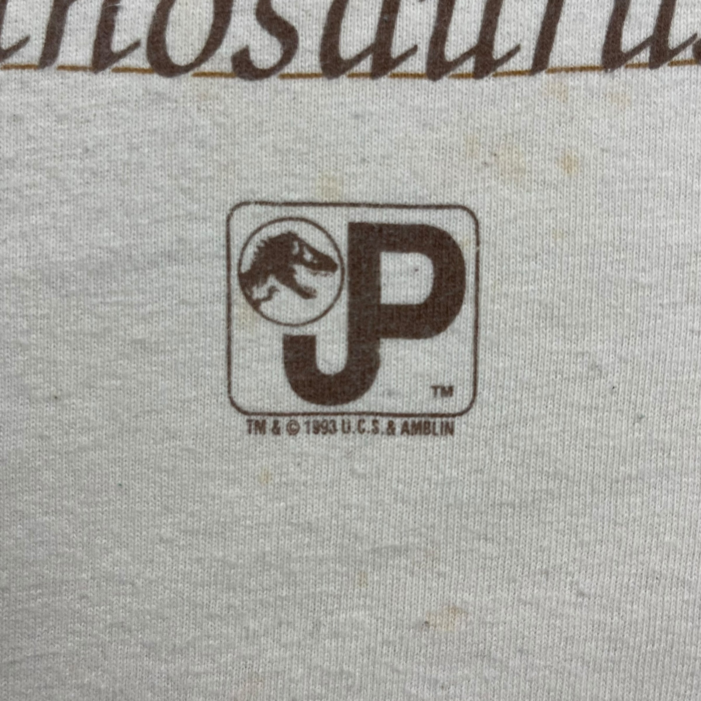 1993 Jurassic Park Tyrannosaurus Rex Tee White