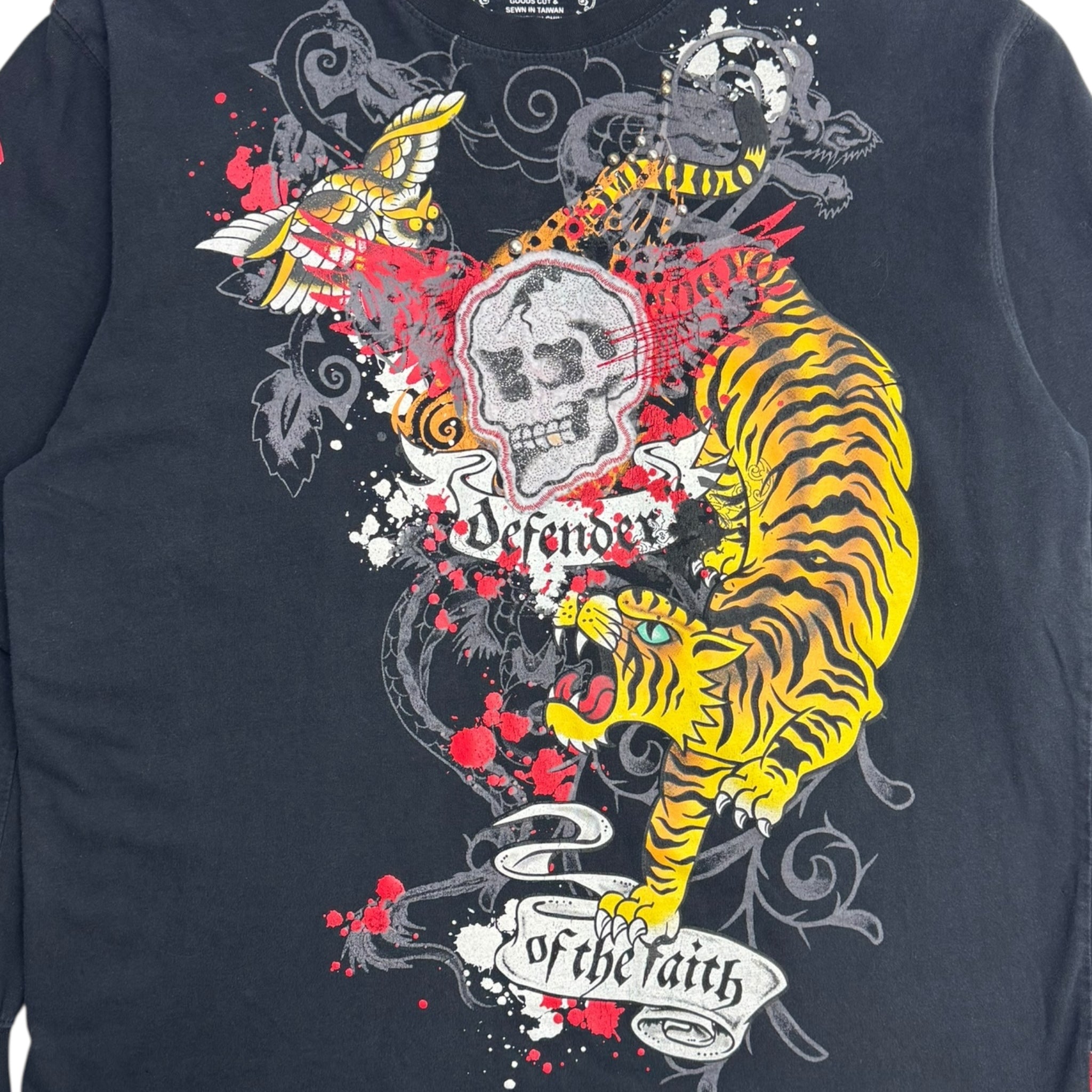 Y2K Pepe Jeans “Defender of Faith” Embellished Longsleeve T-Shirt