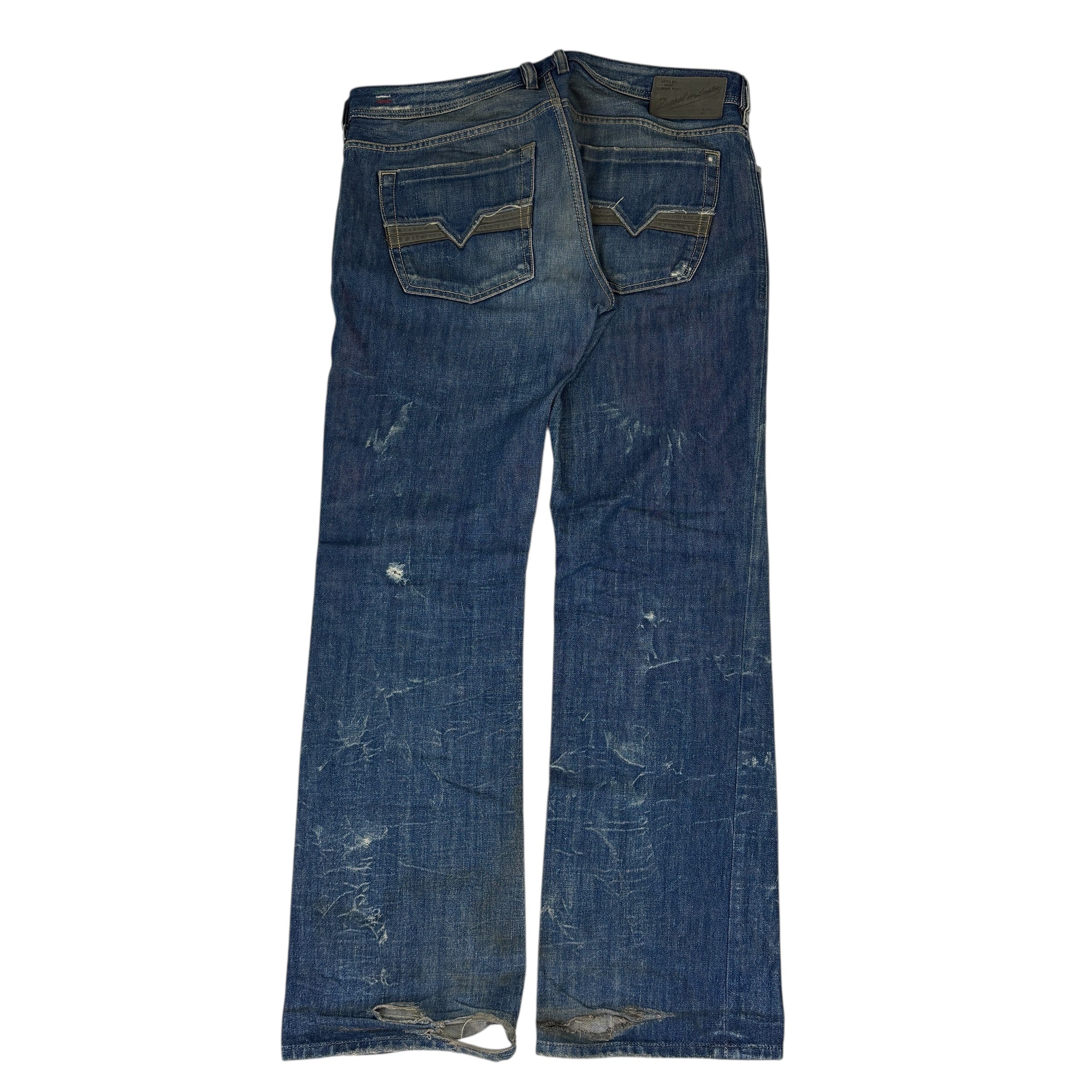 Vintage Diesel Flared Dirty Wash Denim