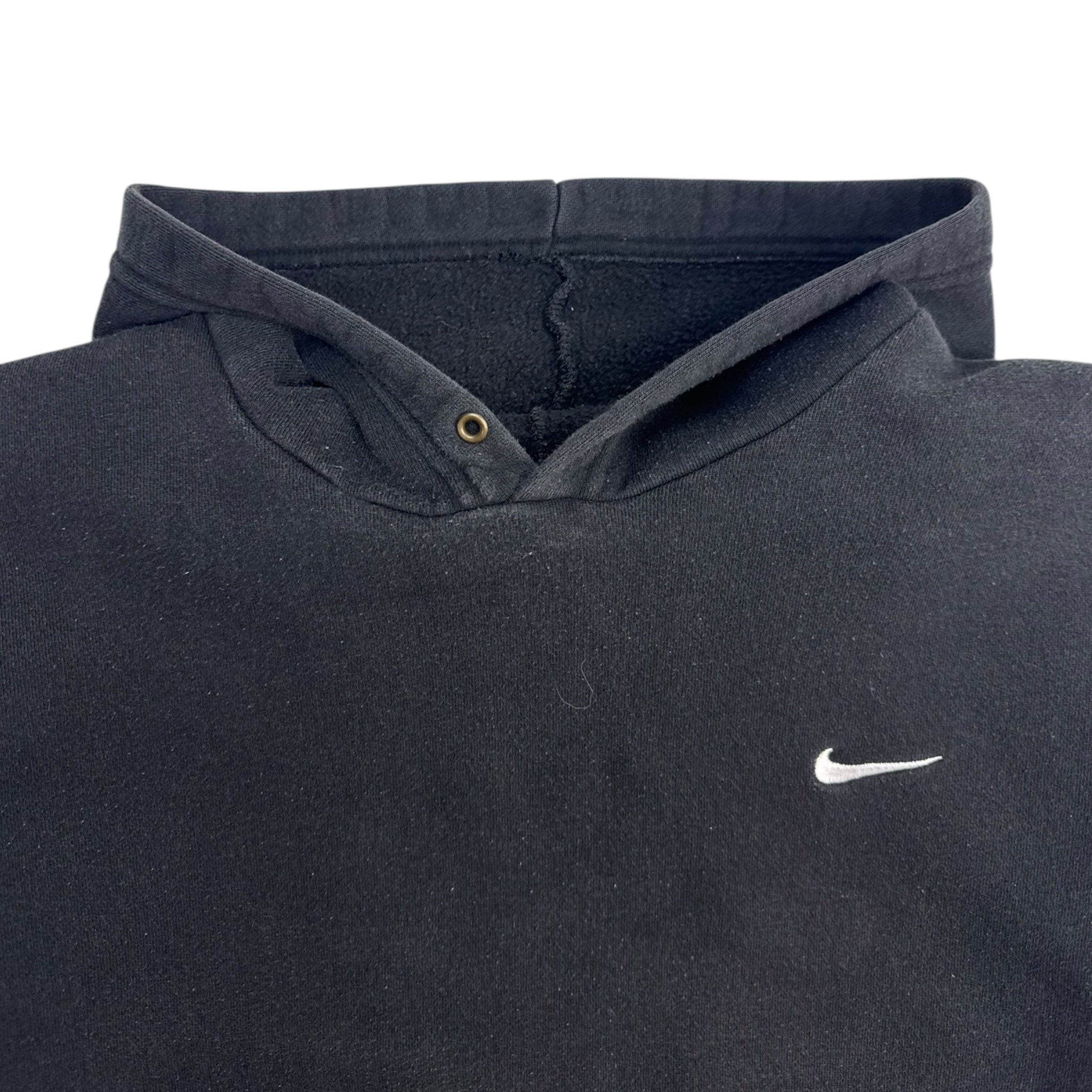 Vintage Y2K Nike Cropped Hoodie Black Womens