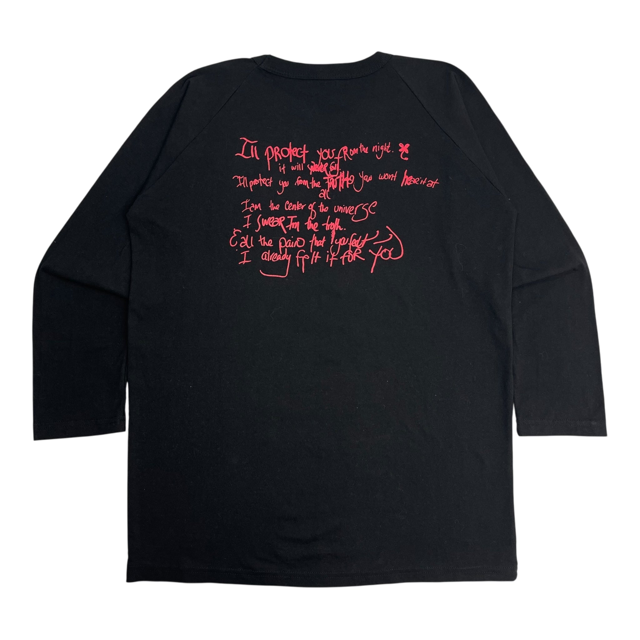 2001 Courtney Love "I'll Protect Your From The Night..." Longsleeve T-Shirt Black