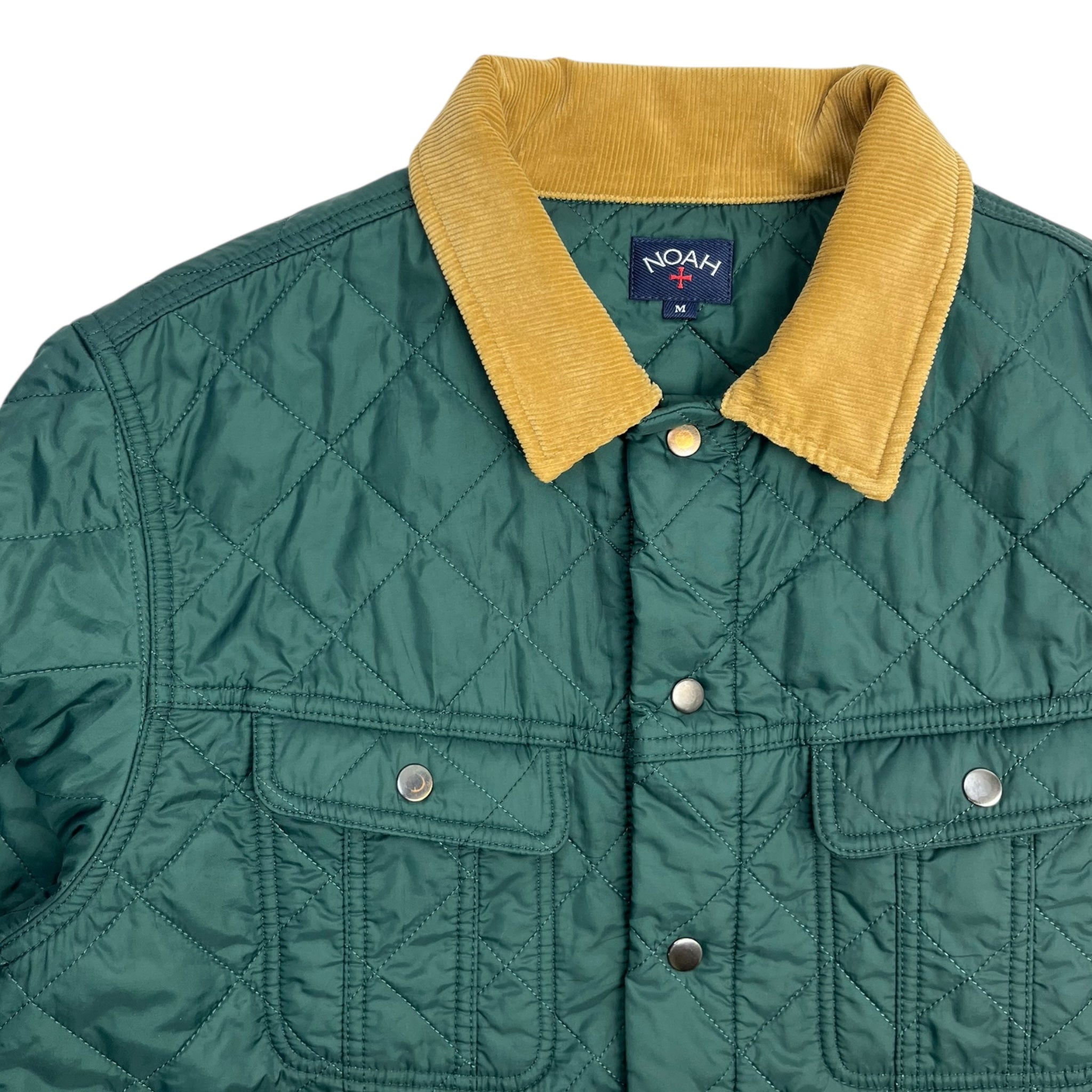 Noah Quilted Trucker Jacket Green