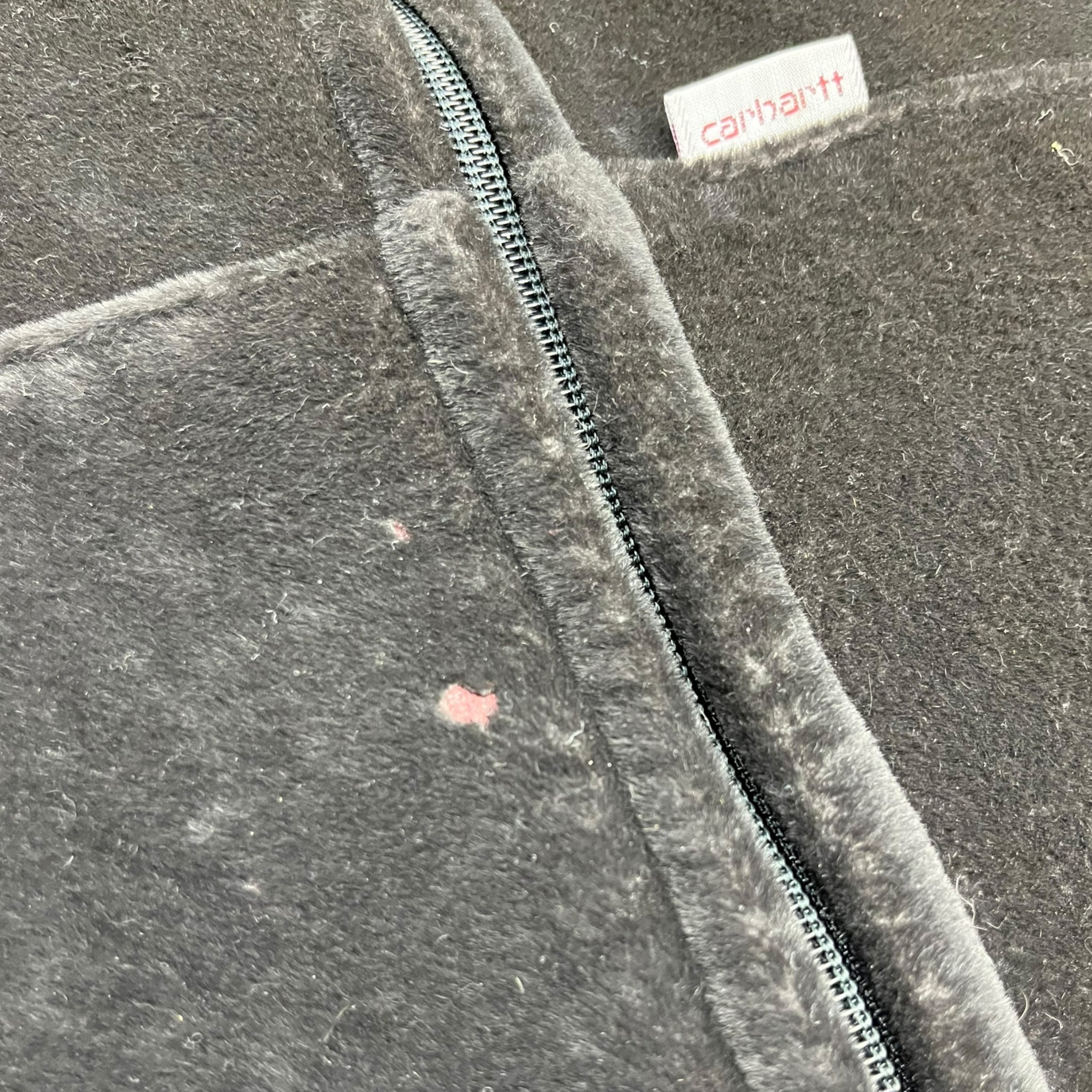 Vintage Carhartt Velour Zip Hoodie Black