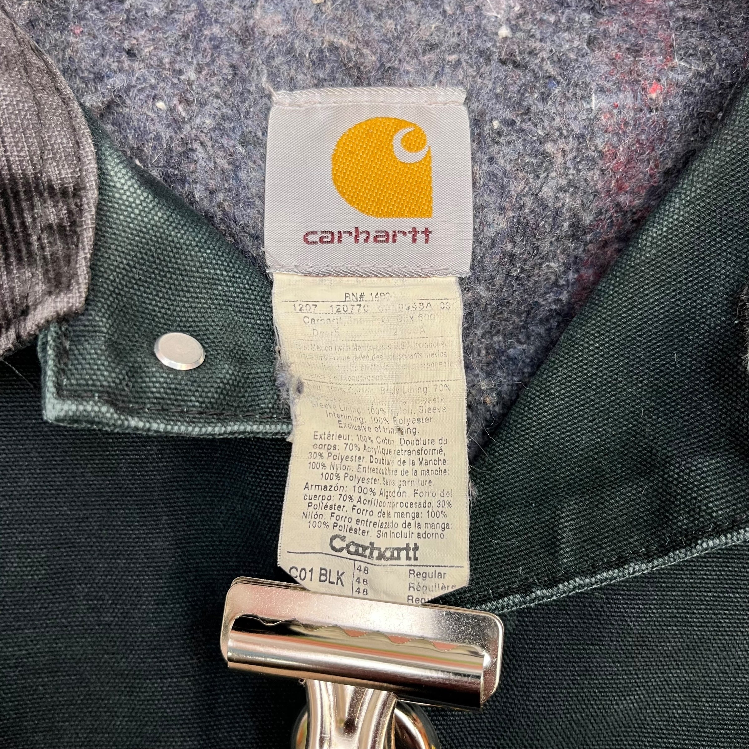 Vintage Carhartt Dewalt Chore Coat Jacket Black