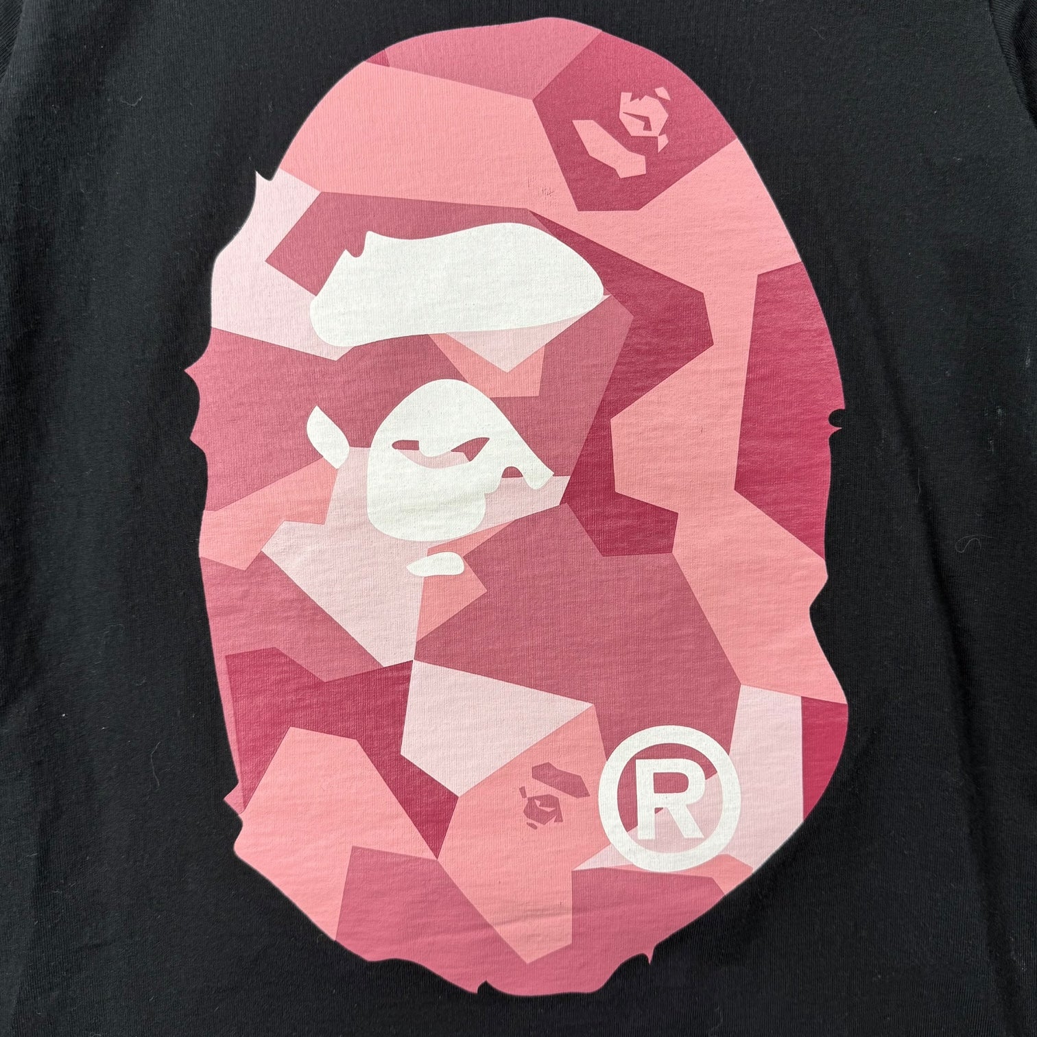 Bape Women's Splinter Camo Ape Head Tee Black