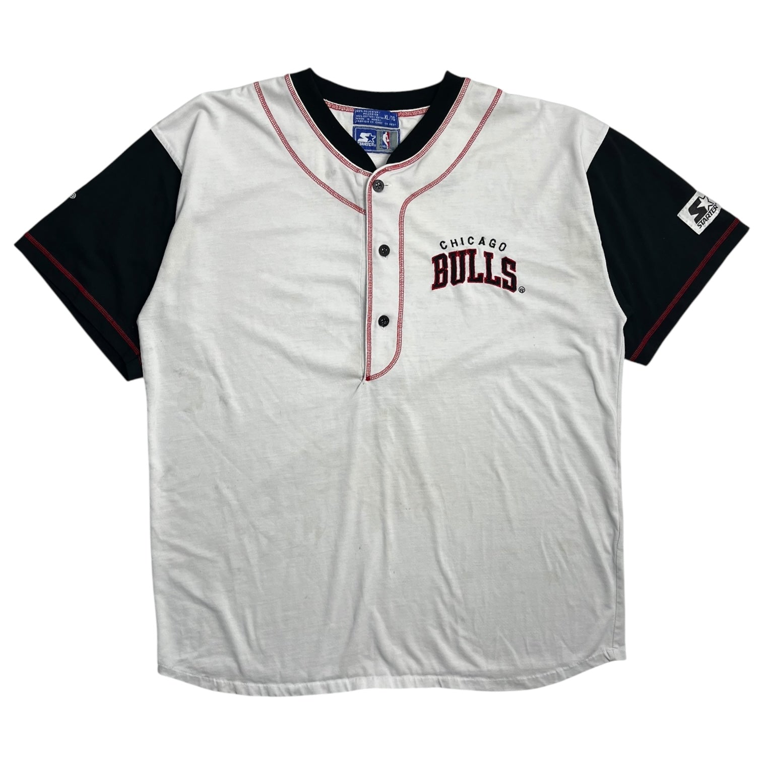 Vintage Chicago Bulls Henley Baseball Jersey