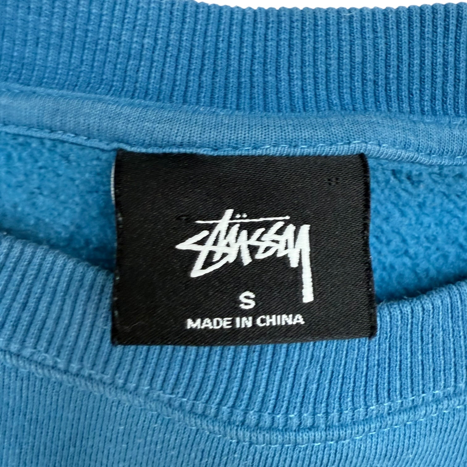 Stussy Script Crewneck Blue
