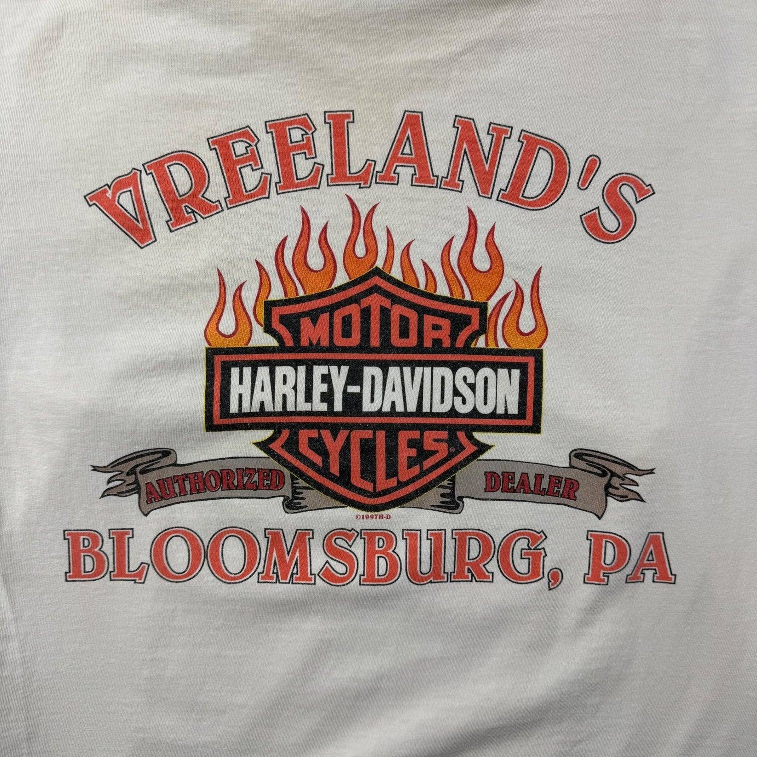 1998 Harley Davidson 95th Anniversary L/S Tee White