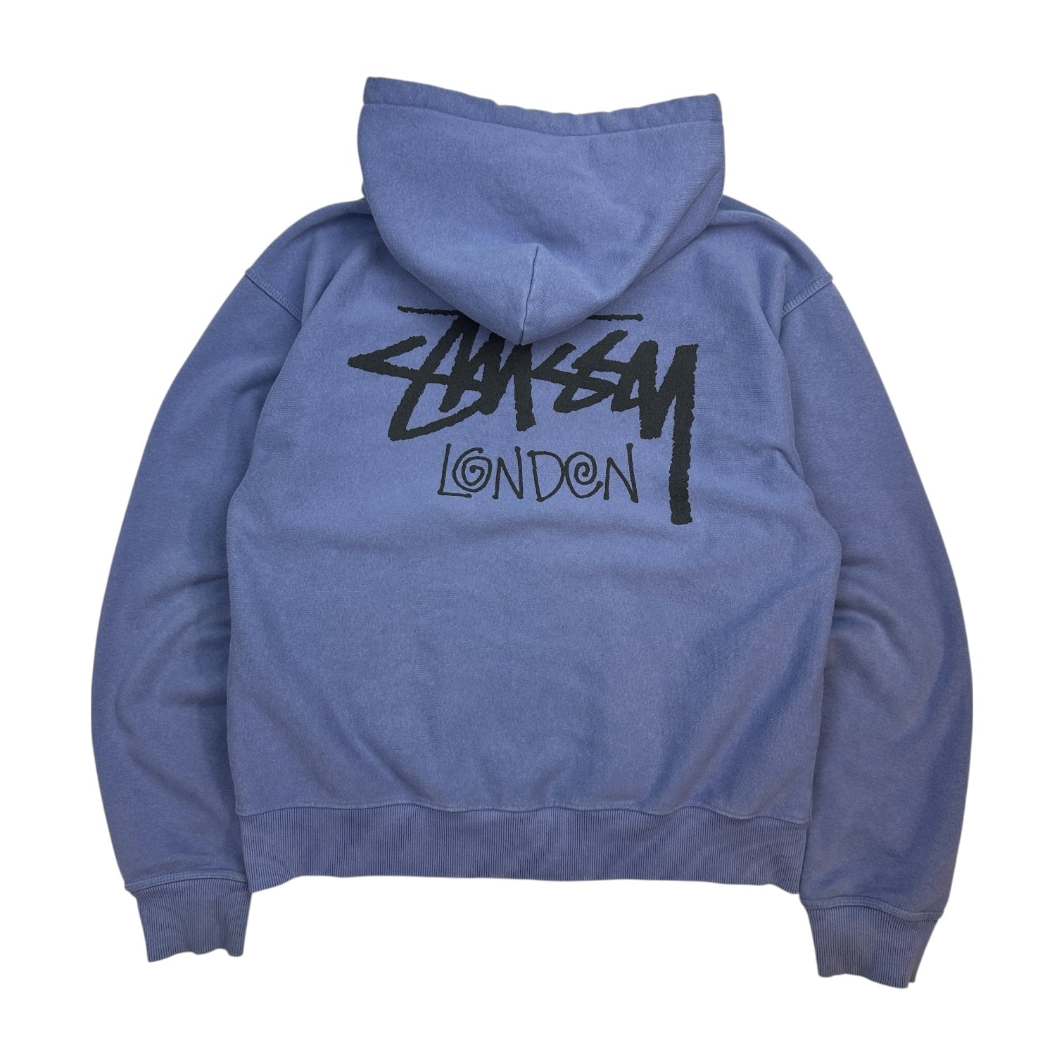 Stussy London Chapter Stock Logo Zip Up Hoodie Blue