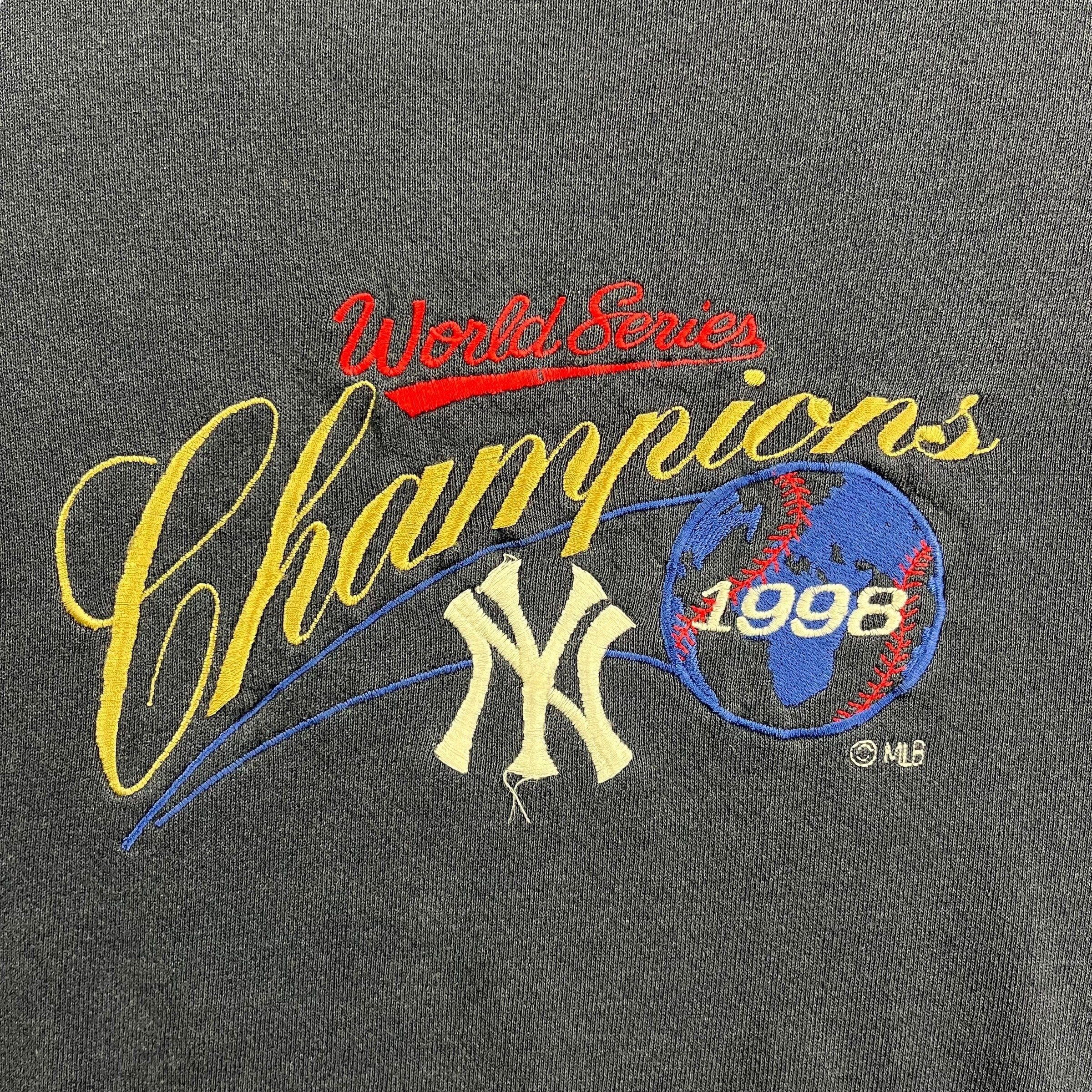 1998 Lee New York Yankees Champions Crewneck Navy Blue