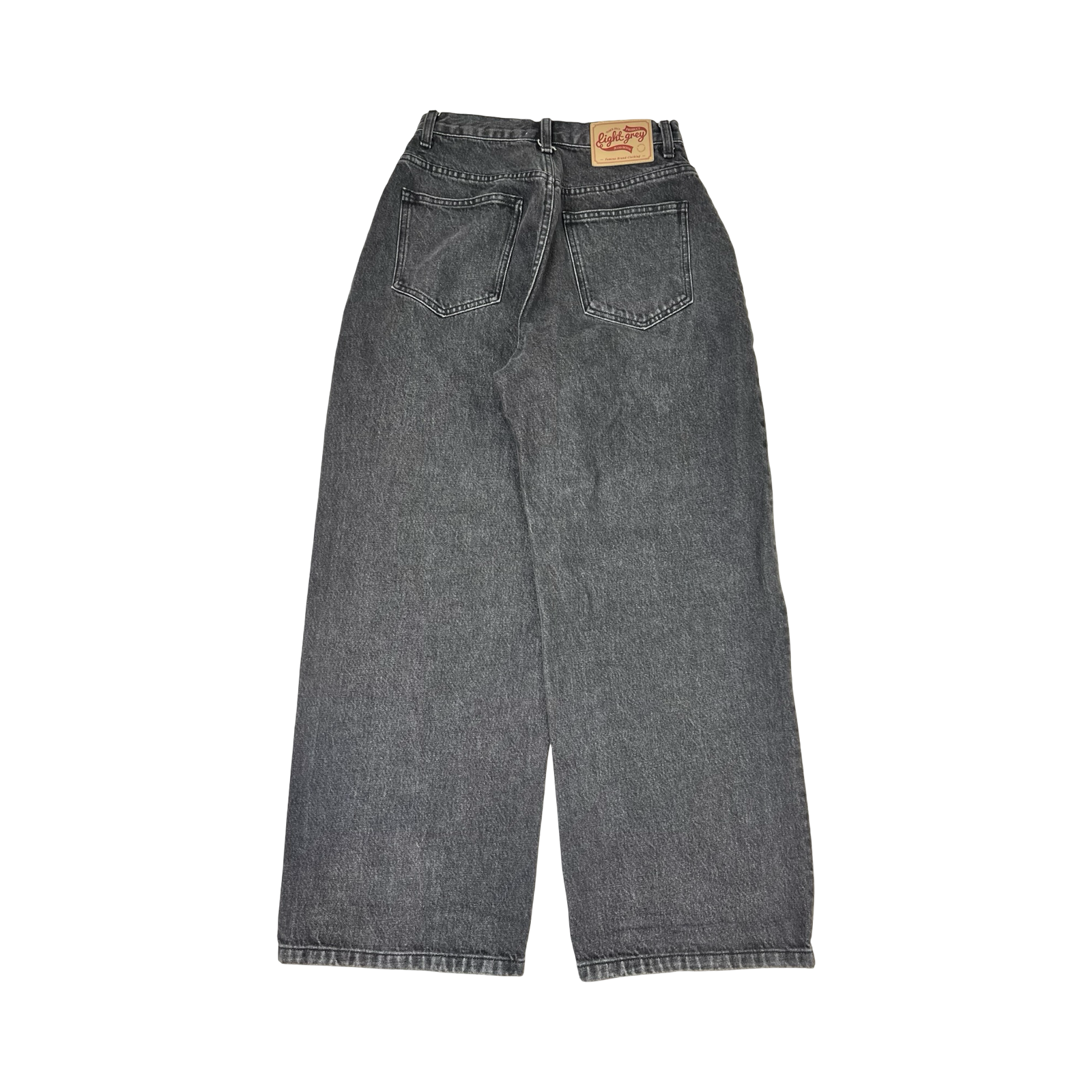 Light Grey Baggy Relaxed Utility Denim Jeans