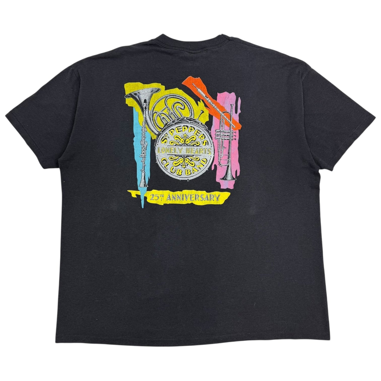 1992 The Beatles Sgt Peppers 25th Anniversary Tee Black
