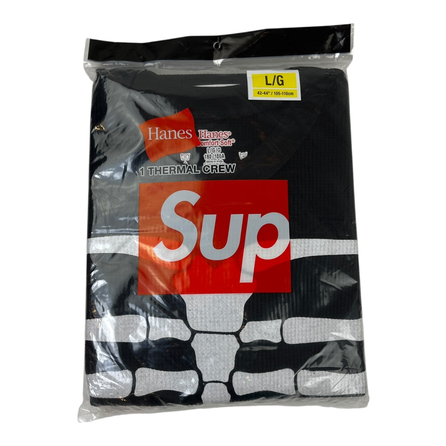 Supreme x Hanes Bones Thermal Crew Black