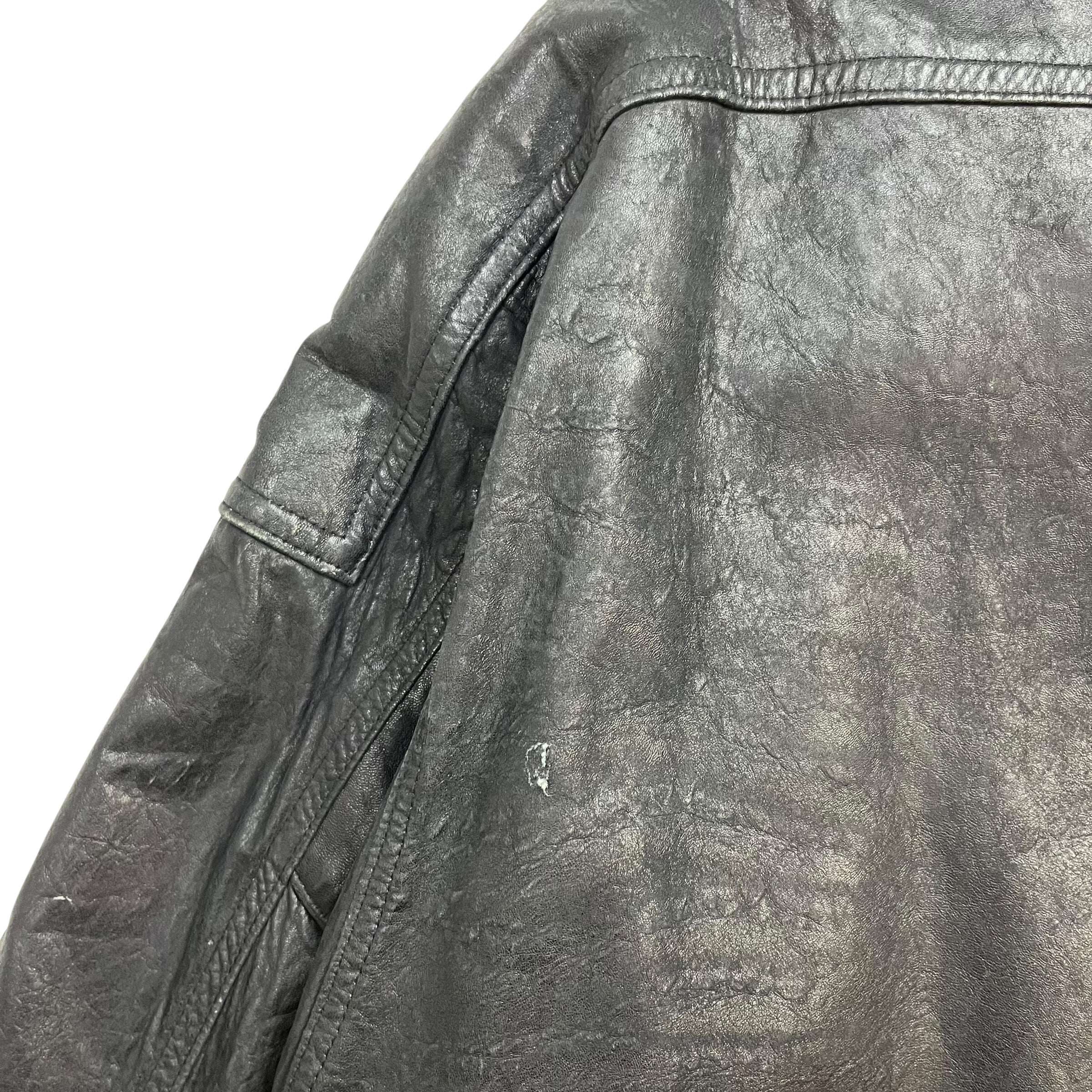 Vintage Ocean West Leather Jacket Black
