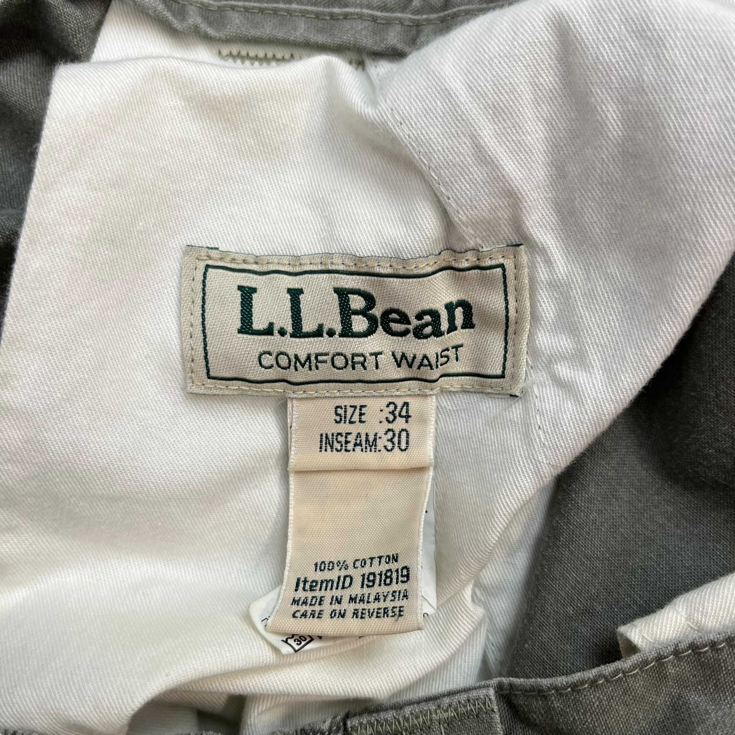 Vintage LL Bean Cargo Pants Army Green