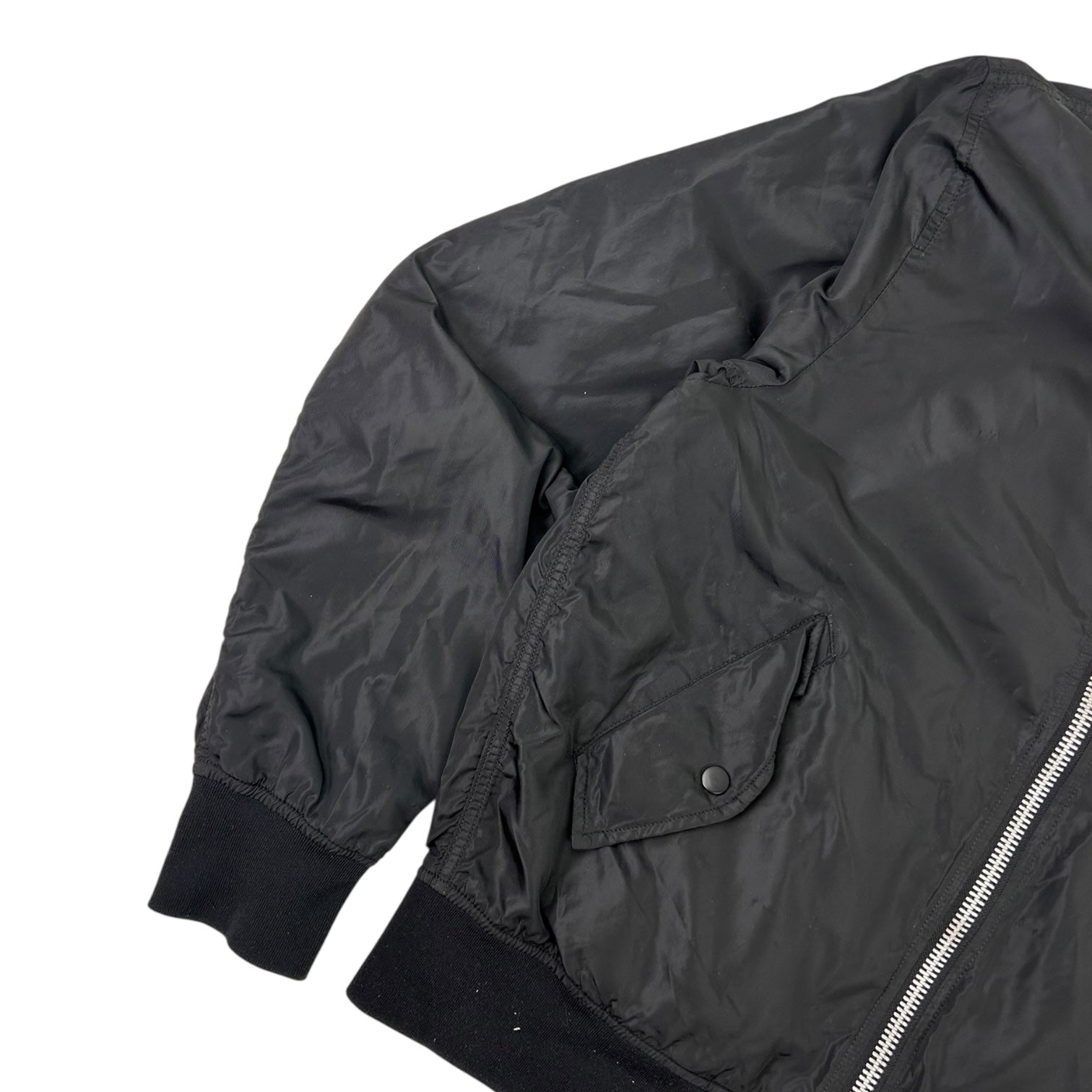 Vintage Reversible Bomber Jacket Black