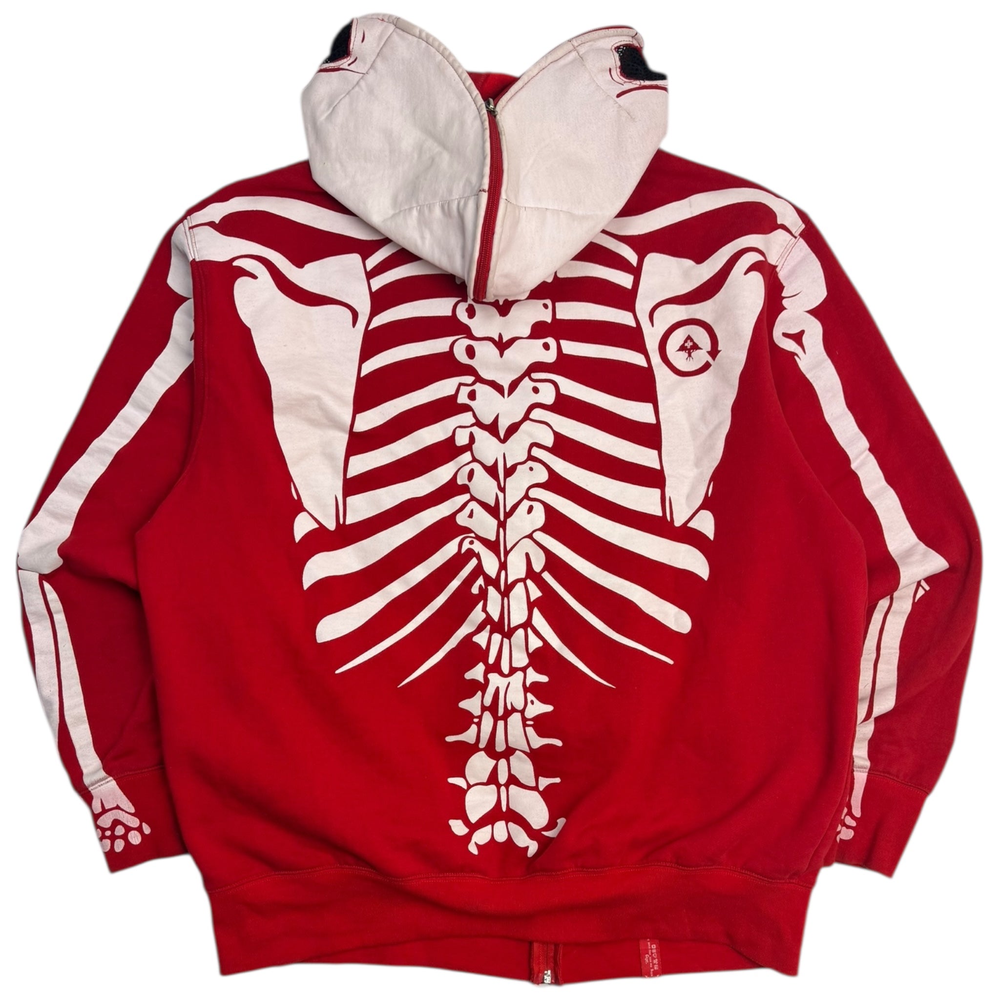 Y2K LRG Dead Serious Zip Up Hoodie Red