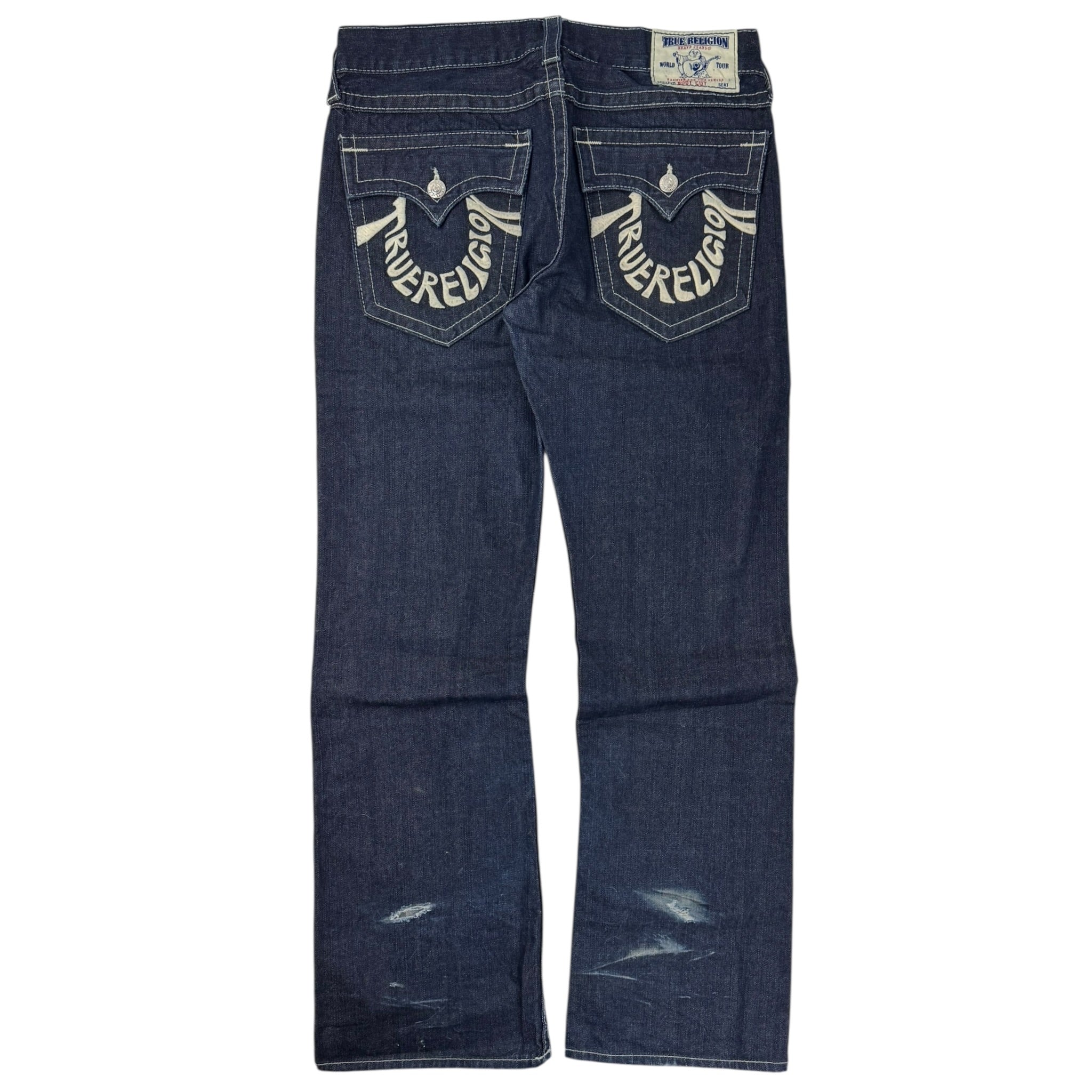 Vintage True Religion Dark Wash Pocket Script Denim Pants