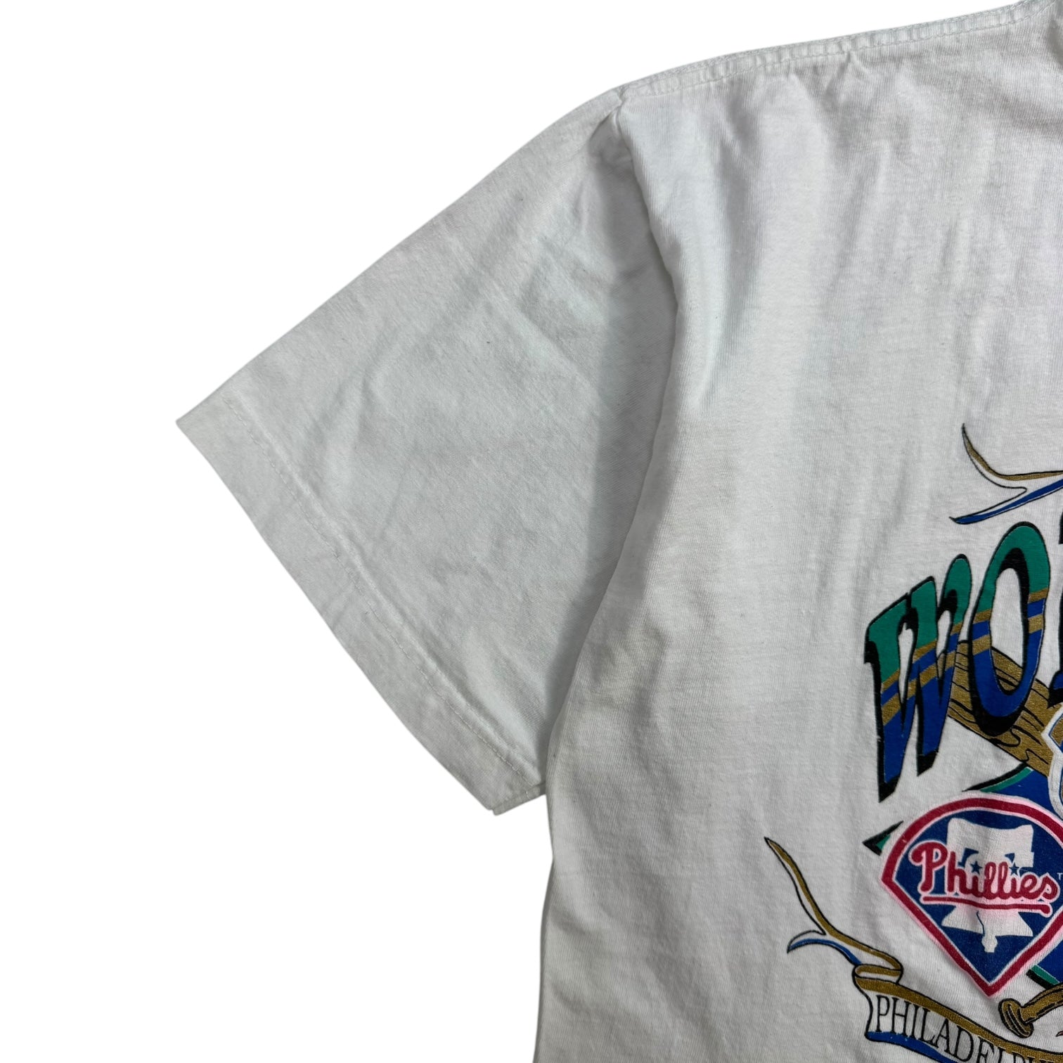 1993 Philadelphia Phillies Vs Toronto Blue Jays World Series Tee White