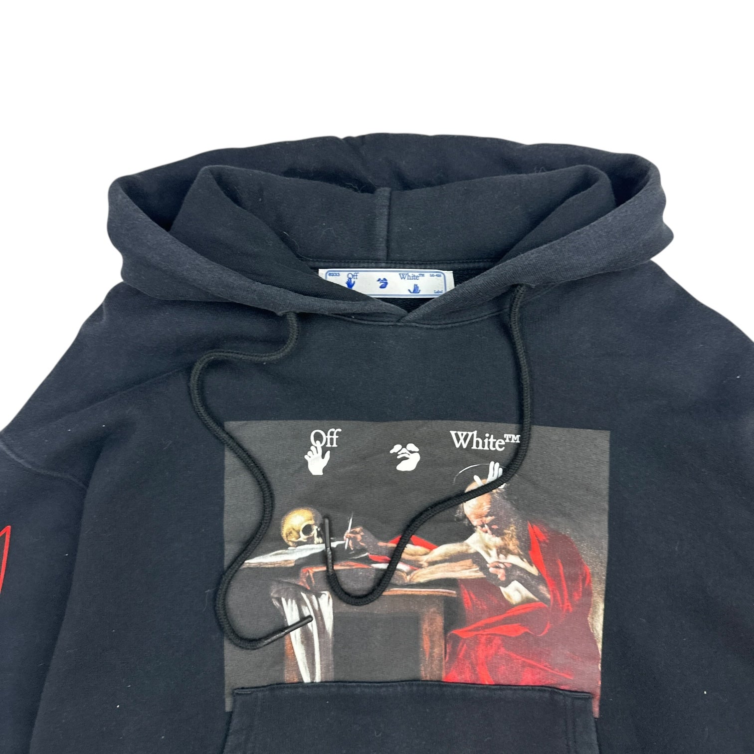 Off-White Caravaggio Diag Sleeve Hoodie Black