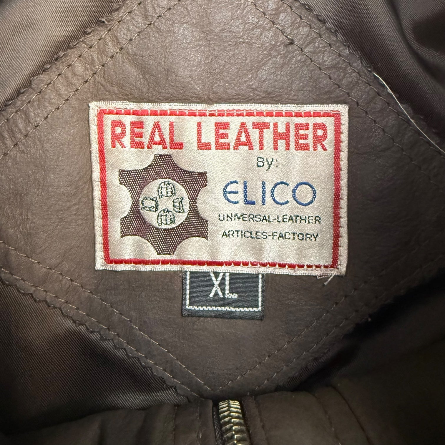 Vintage Elico Leather Jacket Brown