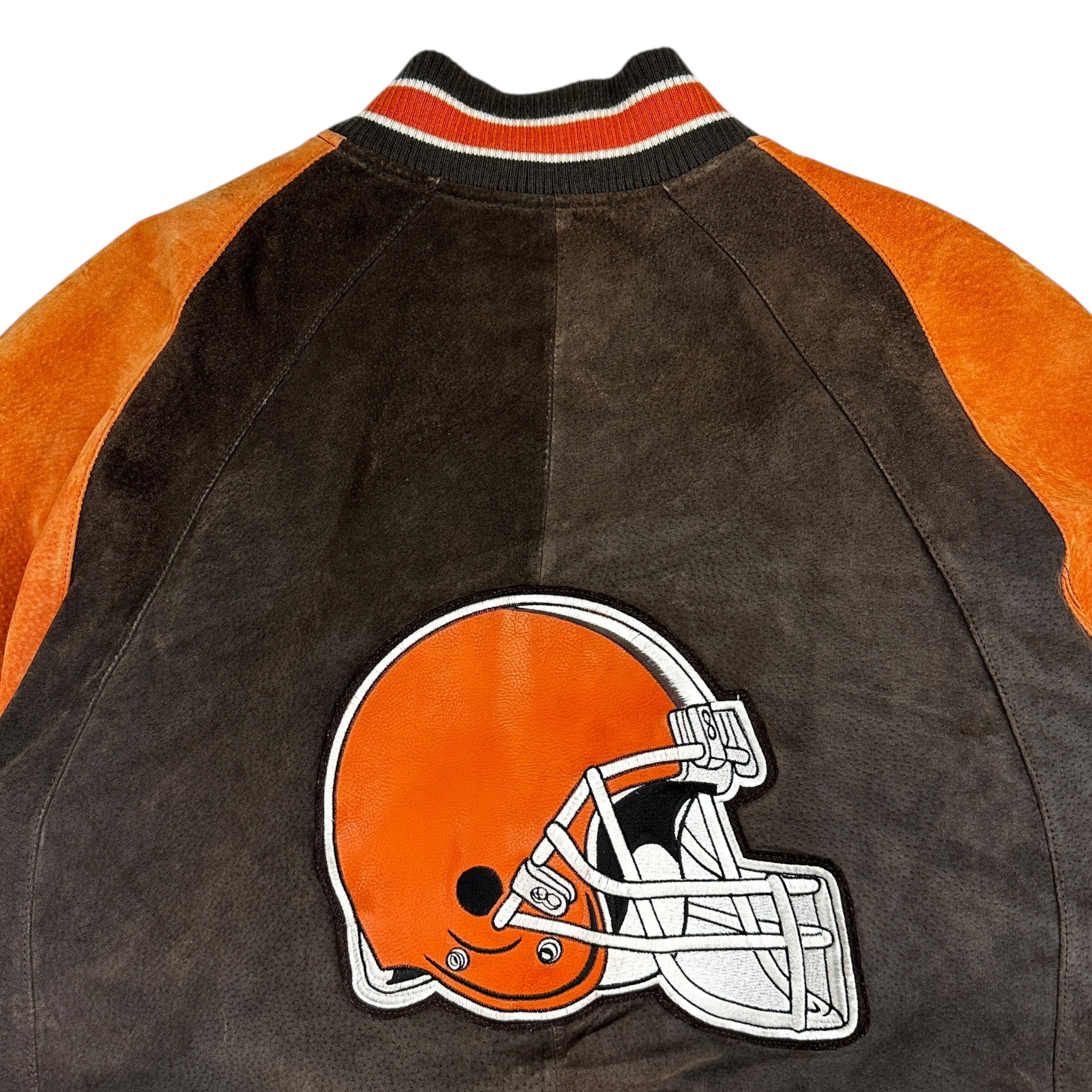 Vintage Cleveland Browns Suede Varsity Brown/Orange