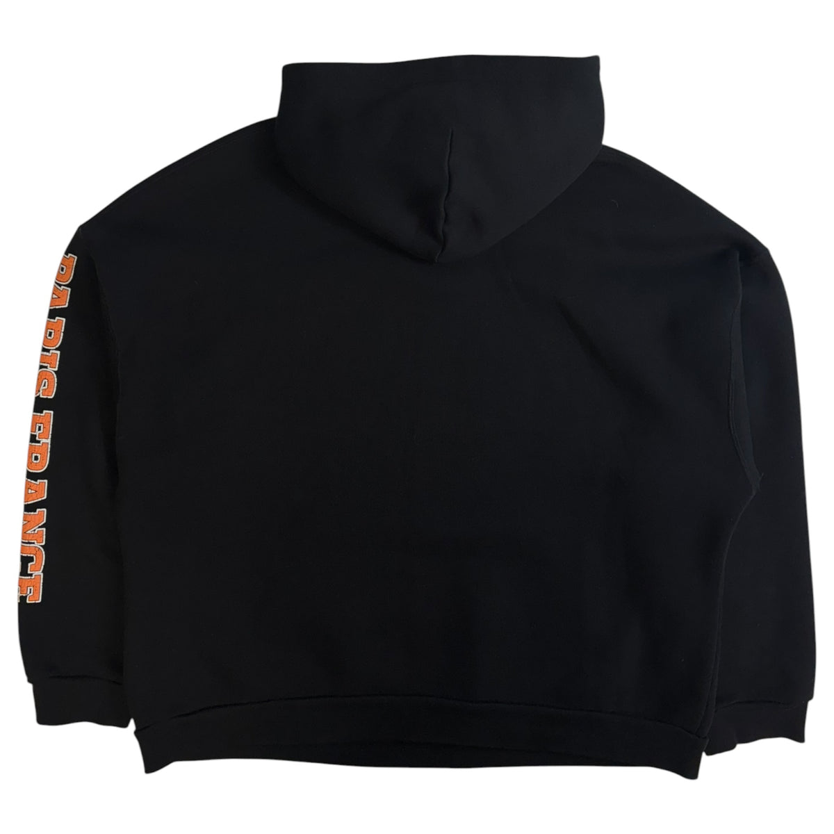 Balenciaga Oversized Logo Print Hoodie Black