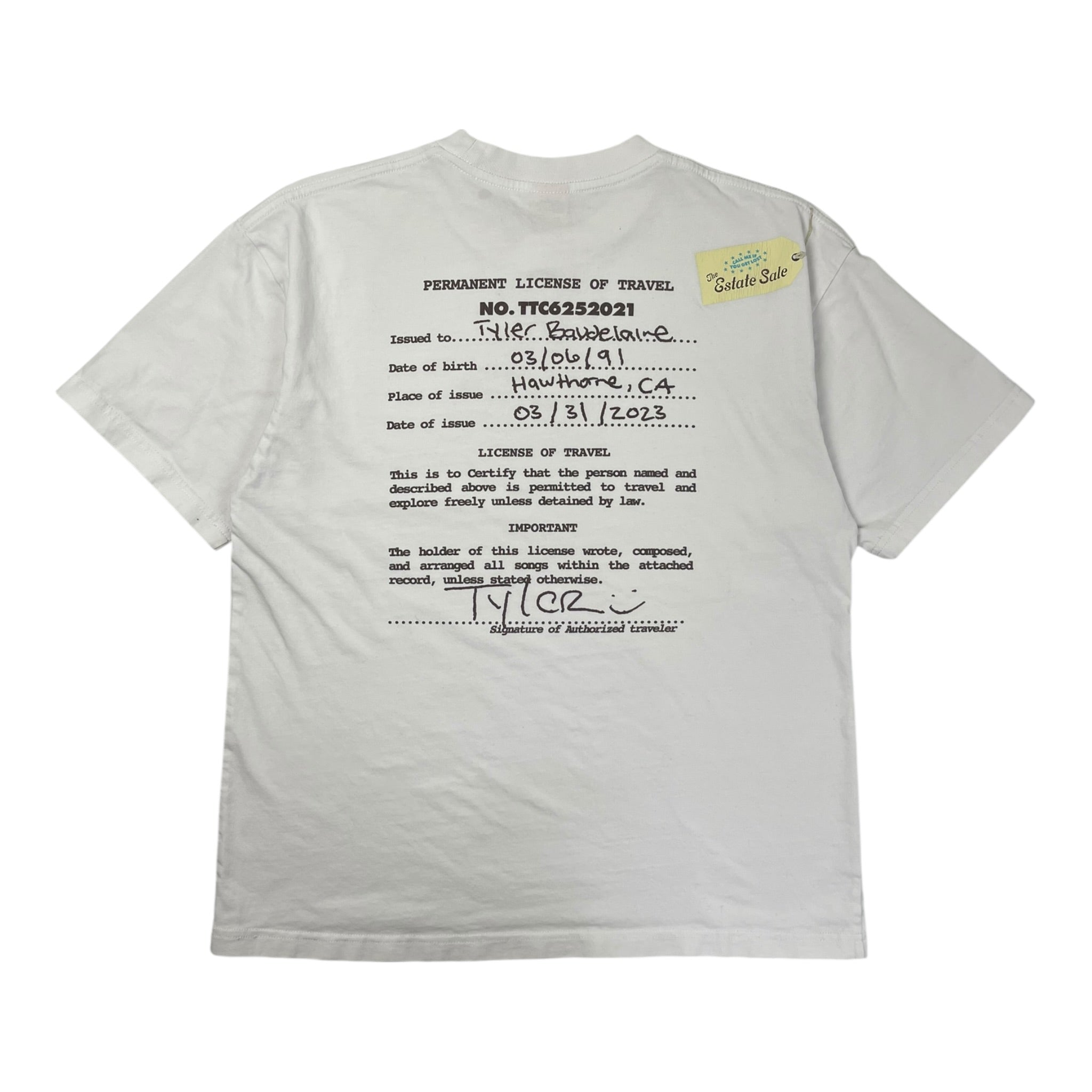 Golf Wang Call Me If You Get Lost T-Shirt White