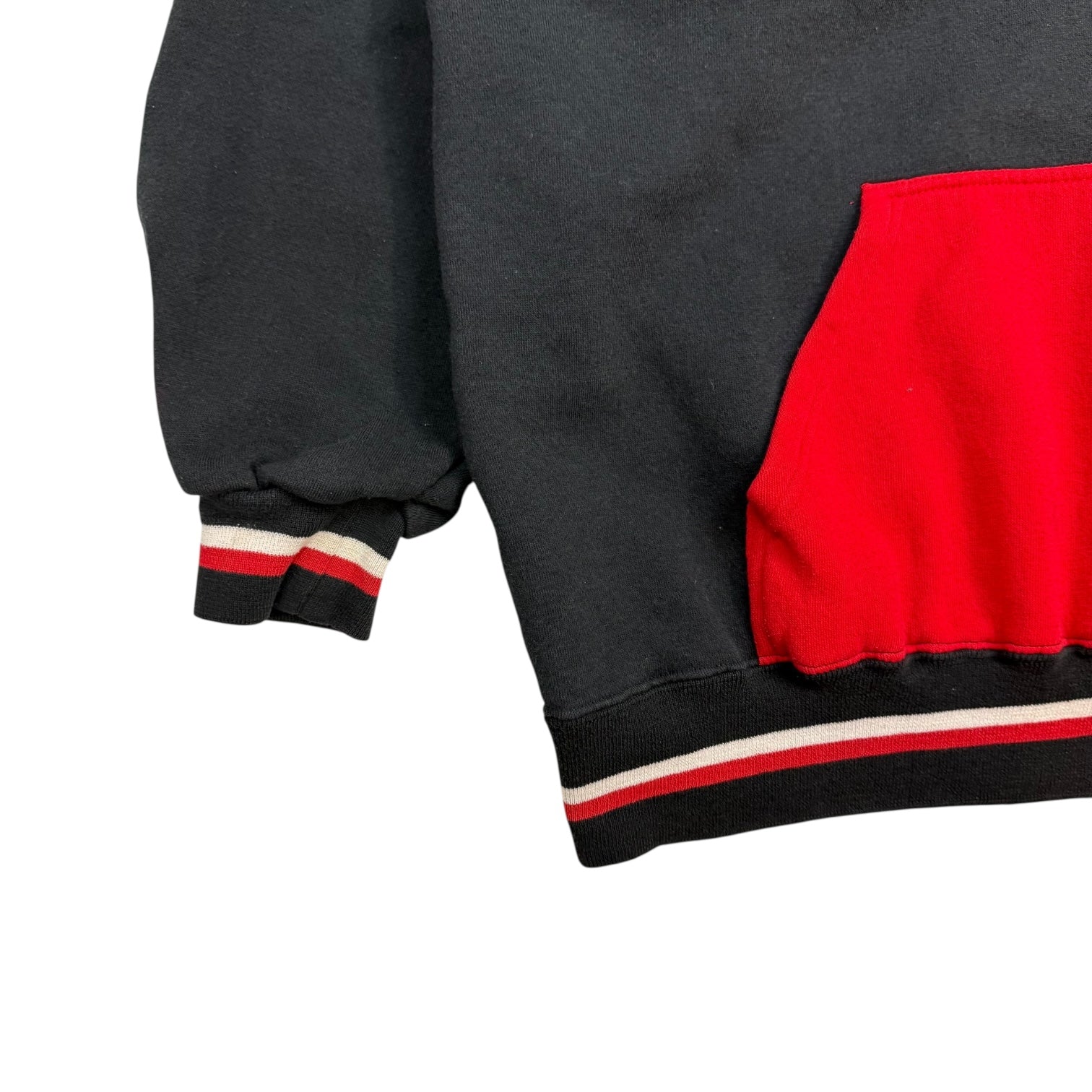 Vintage University Of Indiana Hoosiers Double Hood Hoodie Black/Red