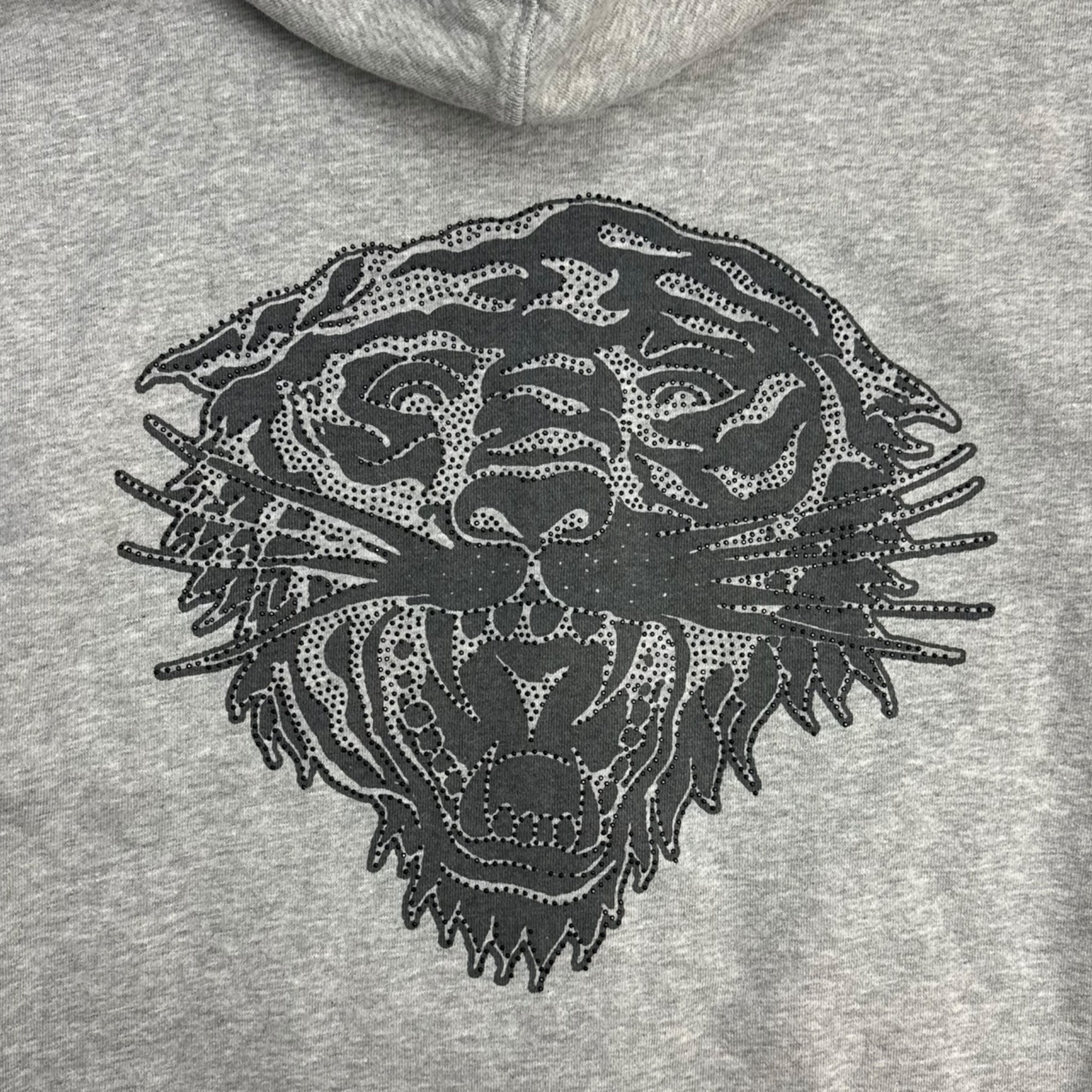 Vintage Y2K Ed Hardy Rhinestone Tiger Zip Hoodie