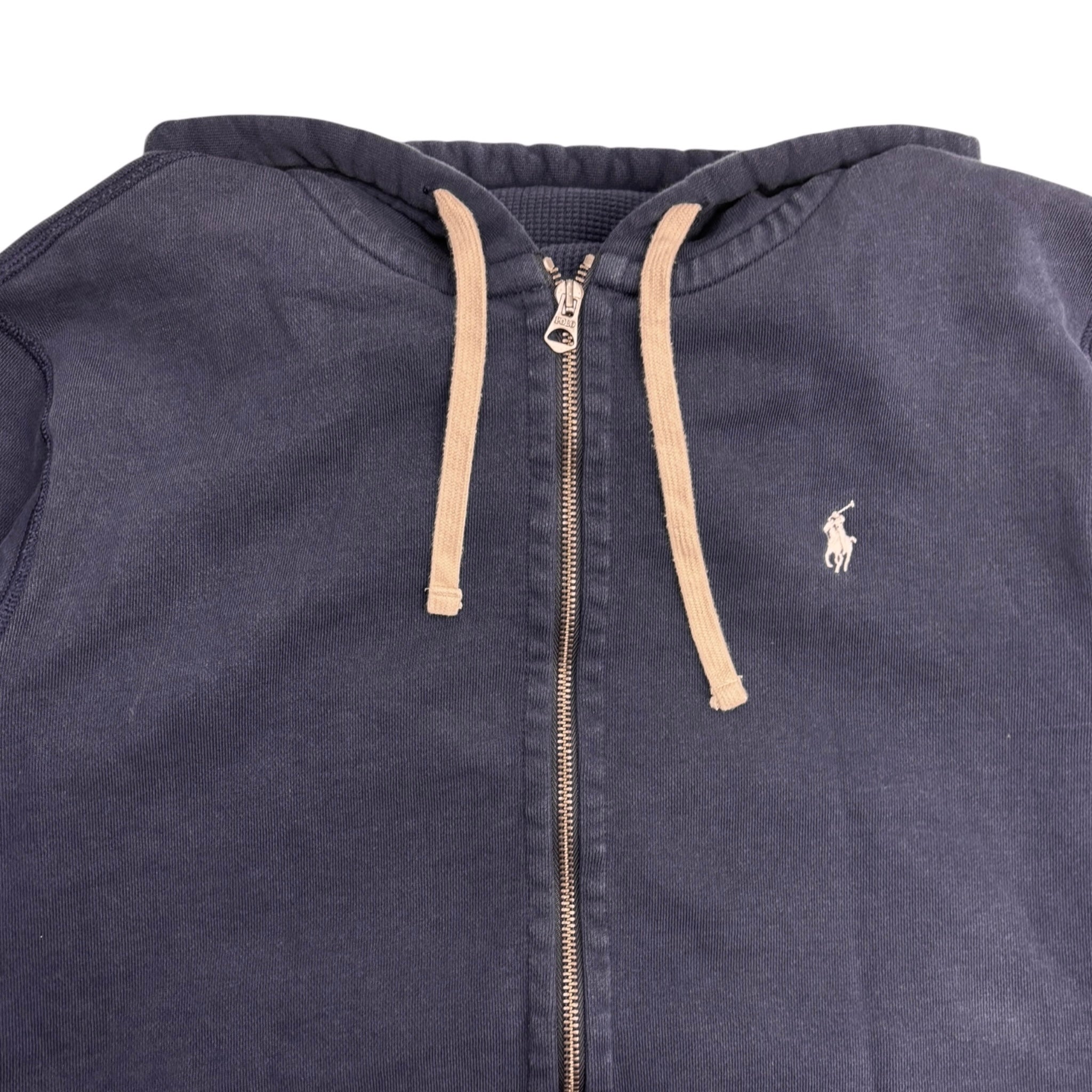 Vintage Polo Ralph Lauren Fleece Zip-Up Hoodie Navy