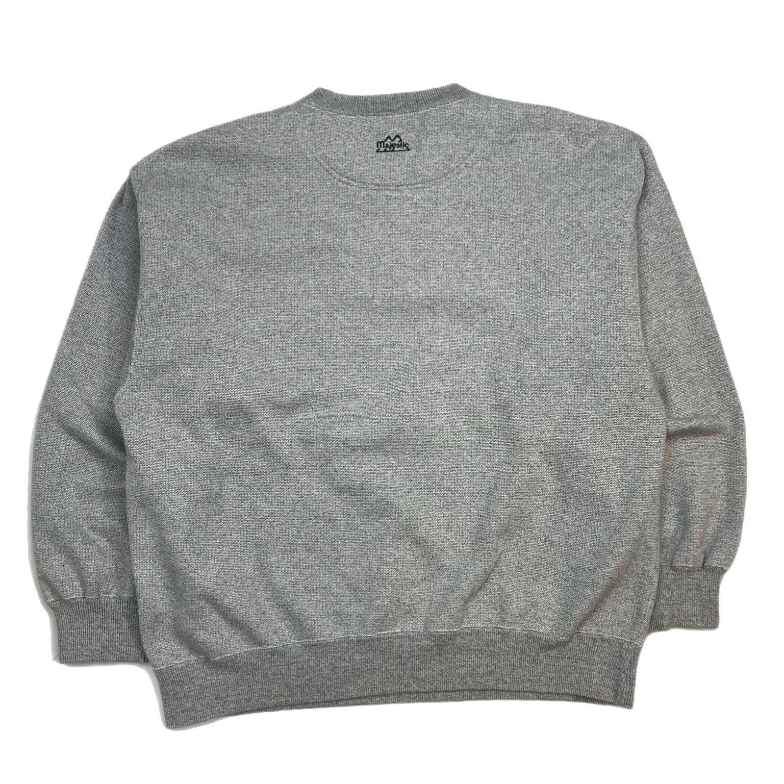 Vintage New England Patriots Majestic Crewneck Heather Grey