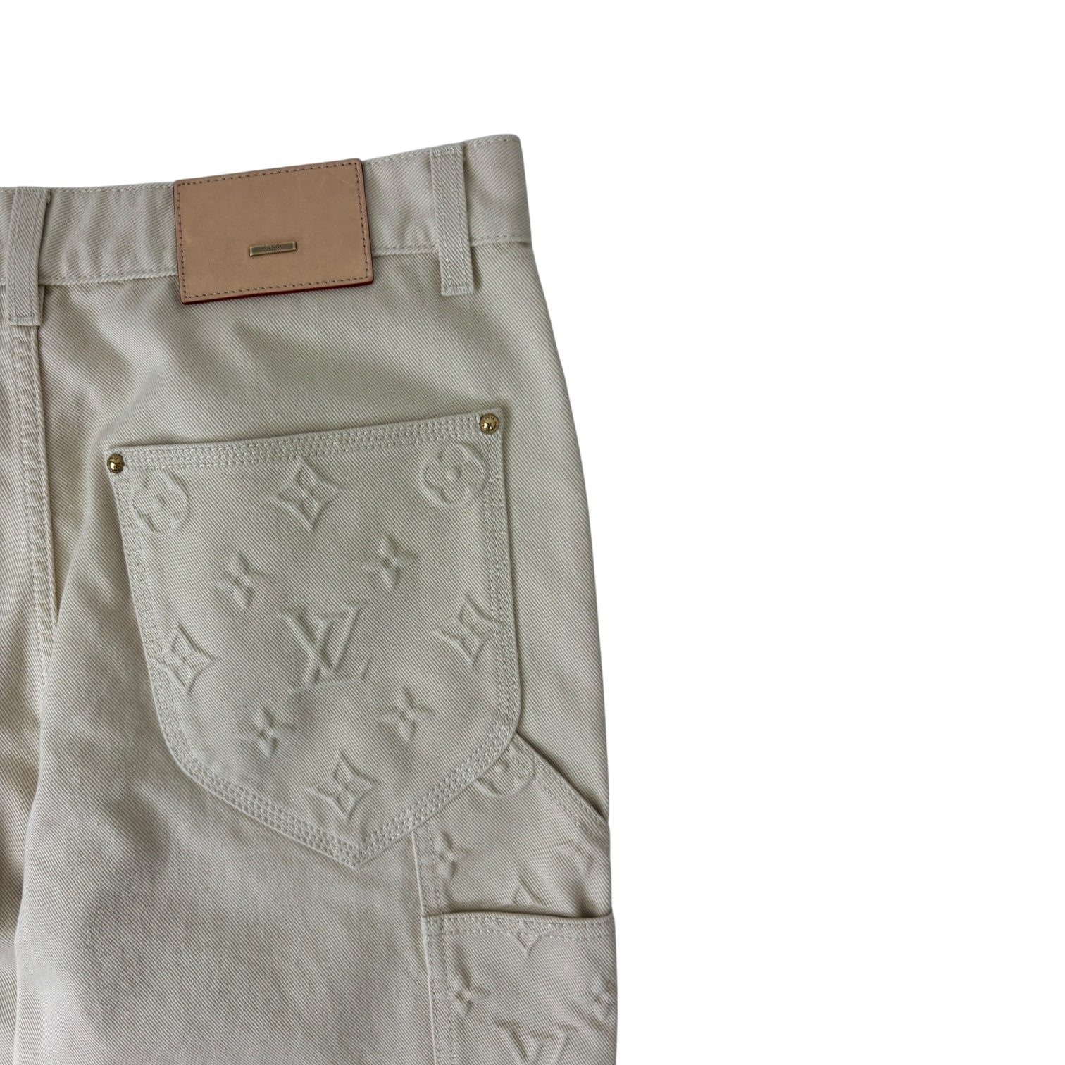 Louis Vuitton Monogram Double Knee Carpenter Pant Cream
