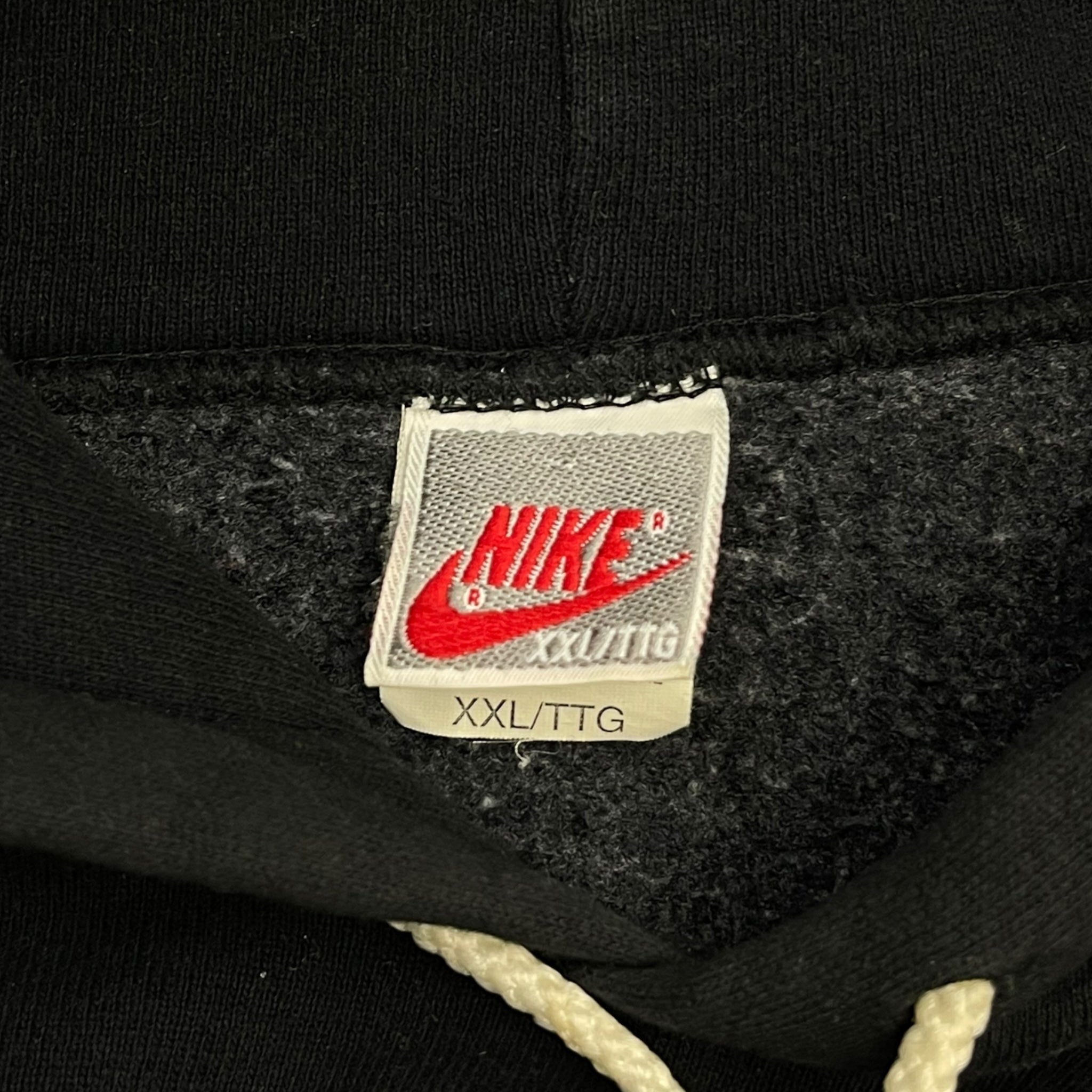 Vintage Nike Center Logo Hooded Sweatshirt Black