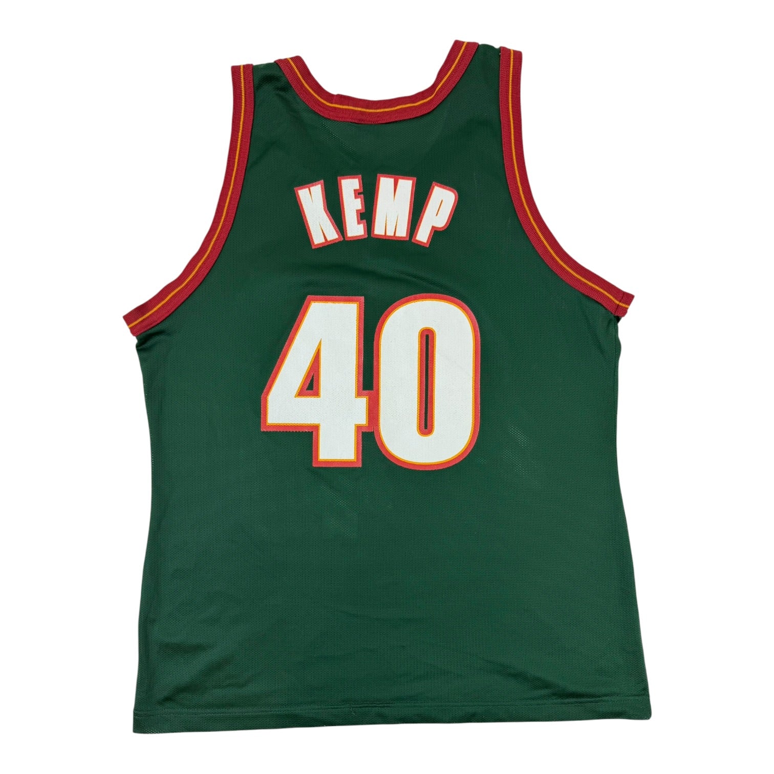 Vintage Champion Seattle SuperSonics Shawn Kemp Jersey Green