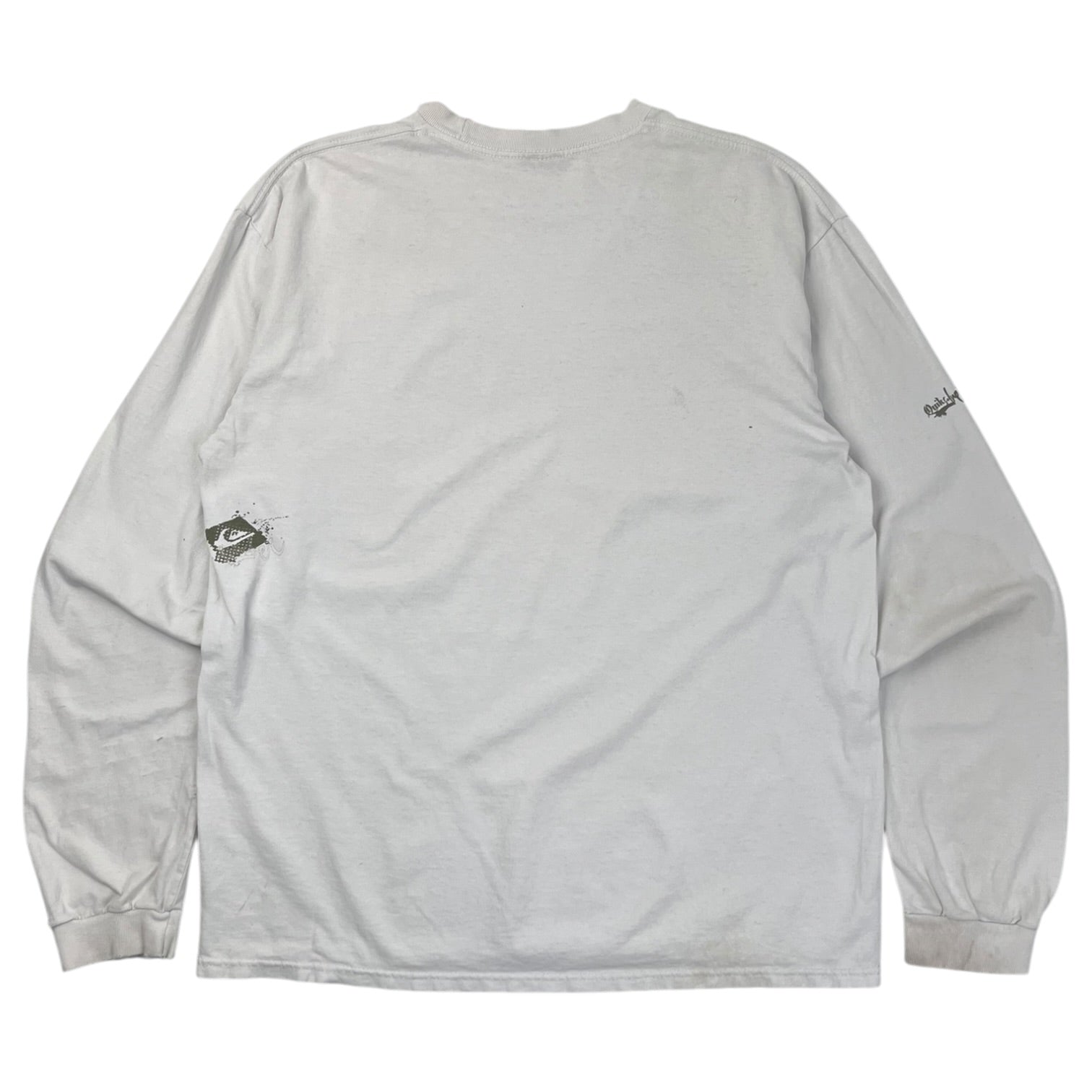 Vintage Y2K Quiksilver Spellout L/S Shirt White